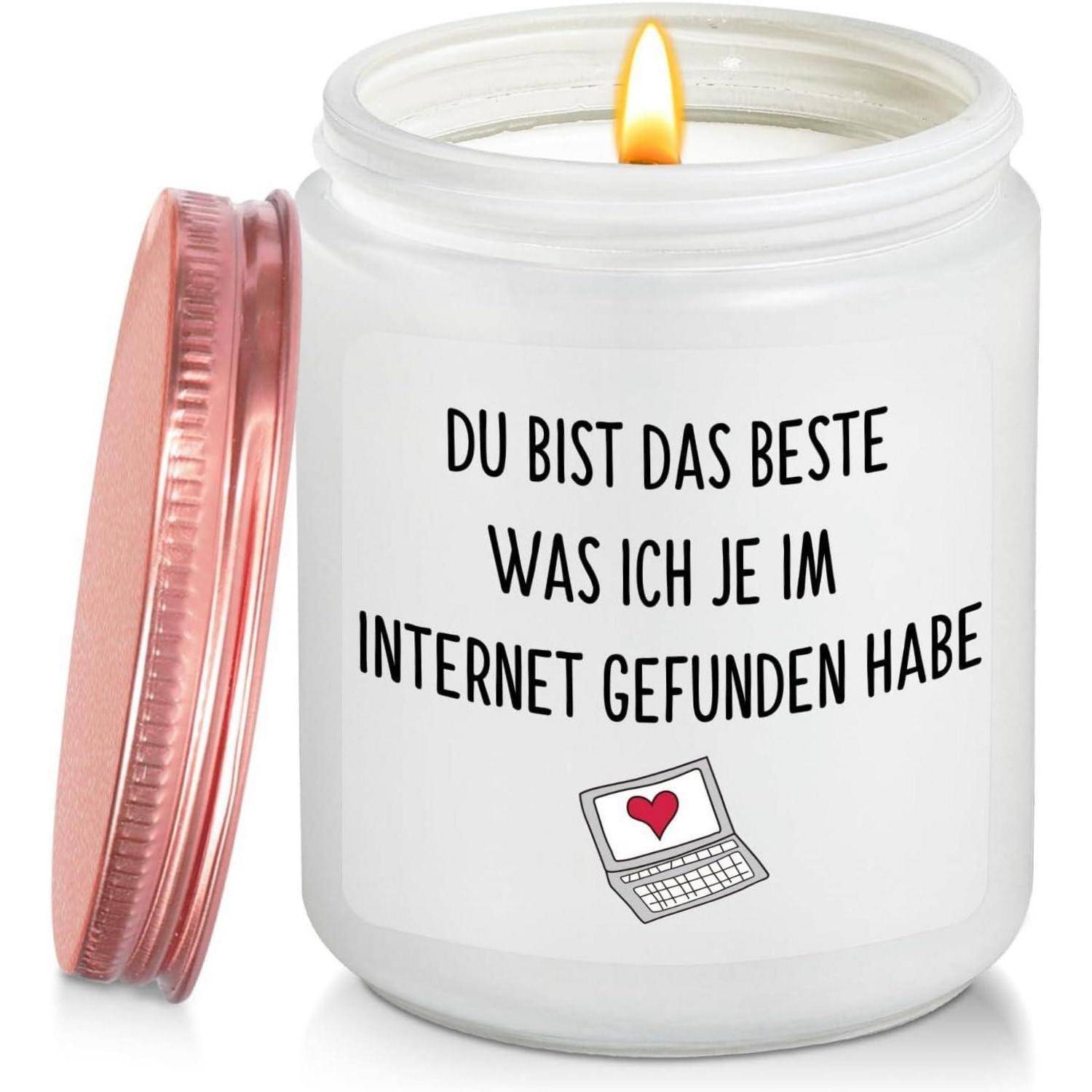 Valentinstagsgeschenk: Lavendel Duftkerze für Sie und Ihn