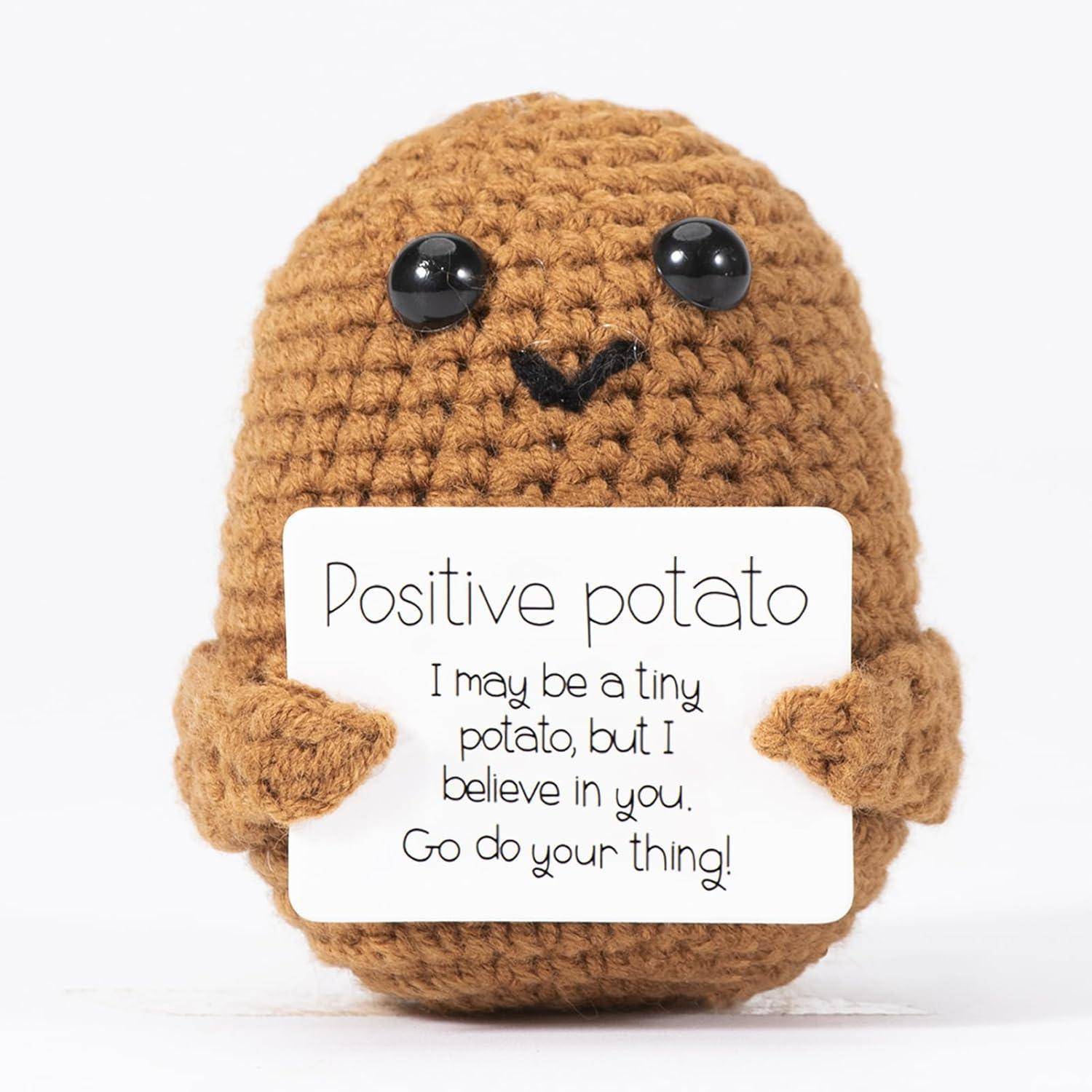 Pocket Hug Positive Kartoffel Puppe Strickwolle Mutmacher Geschenk