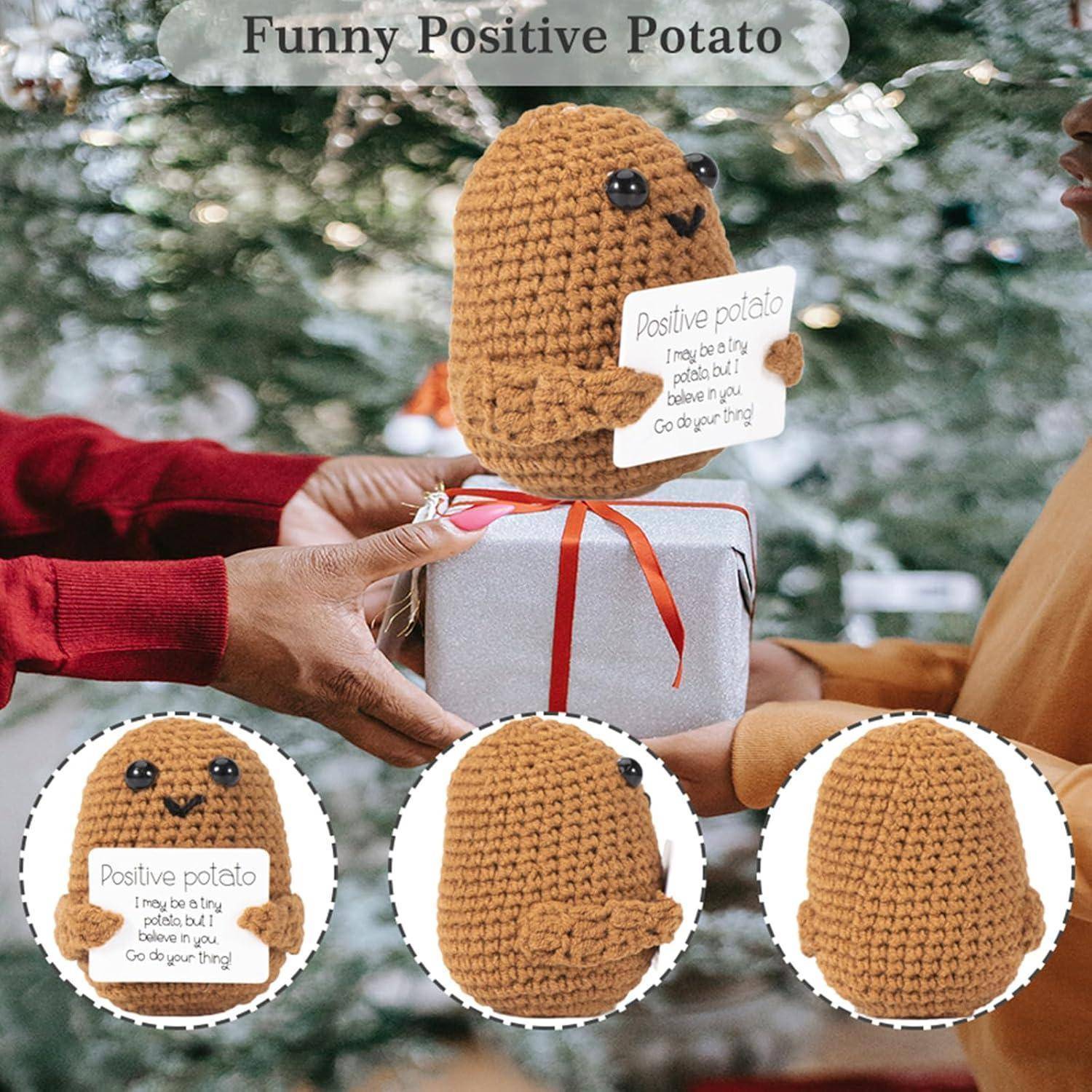 Pocket Hug Positive Kartoffel Puppe Strickwolle Mutmacher Geschenk