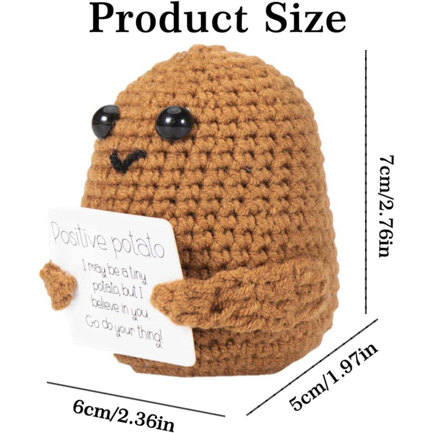 Pocket Hug Positive Kartoffel Puppe Strickwolle Mutmacher Geschenk