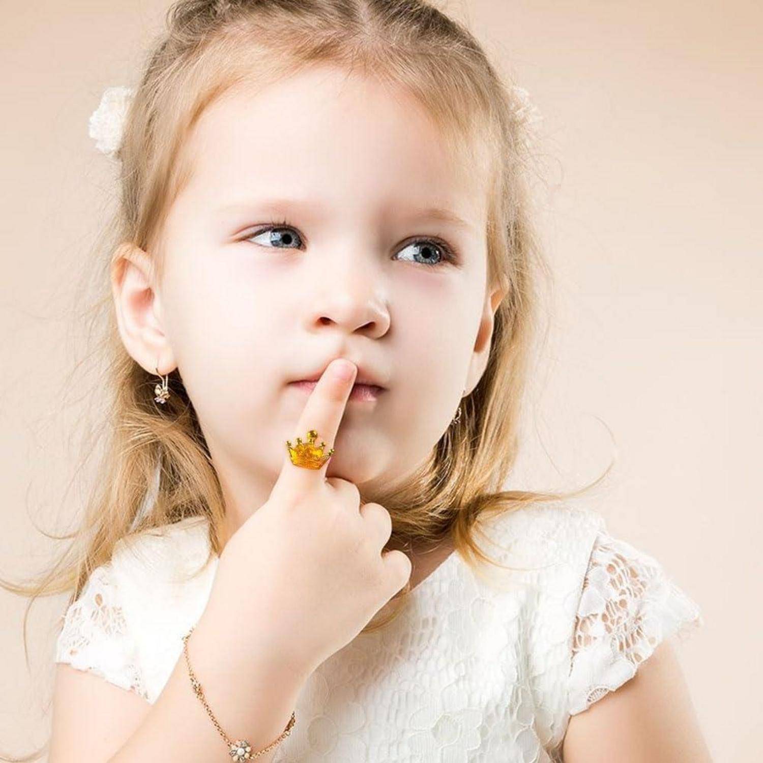 Kinderringe 36 Einstellbar Mädchen Jungen Party 36 Stück Strass Stil
