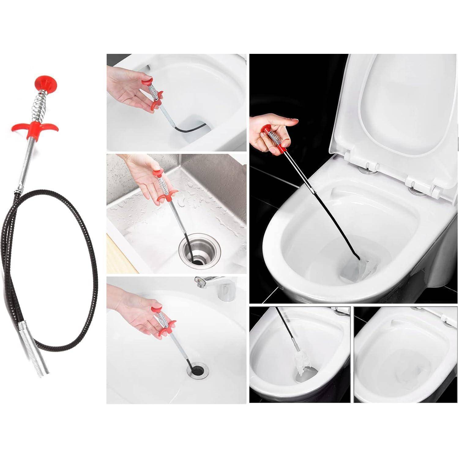 Rohrreinigungsspirale Abflussreiniger Spülbecken 5 Stück 1m-5Pcs