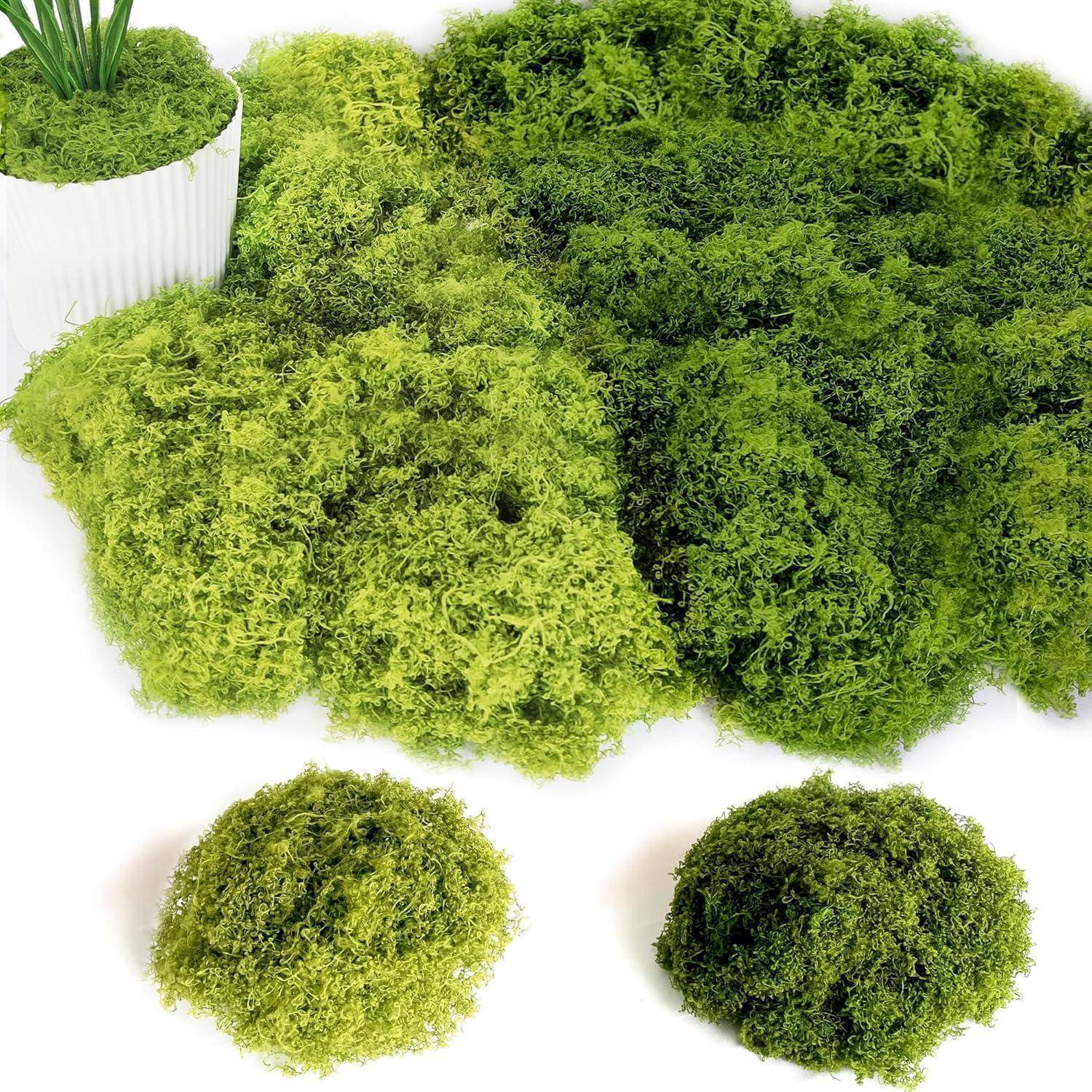 100g kunstmoos deko basteln Aquarium Modellbau Dunkelgrün Hellgrün