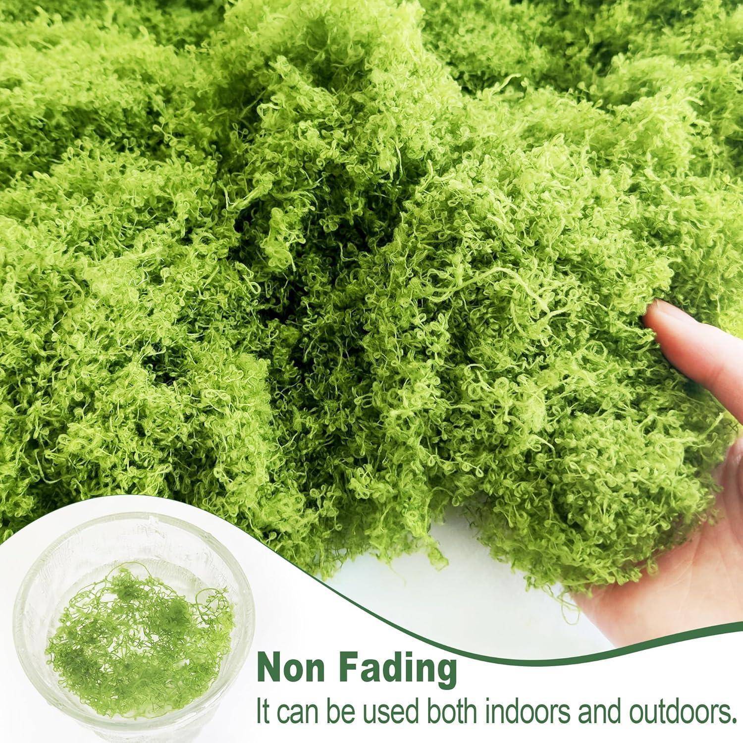 100g kunstmoos deko basteln Aquarium Modellbau Dunkelgrün Hellgrün