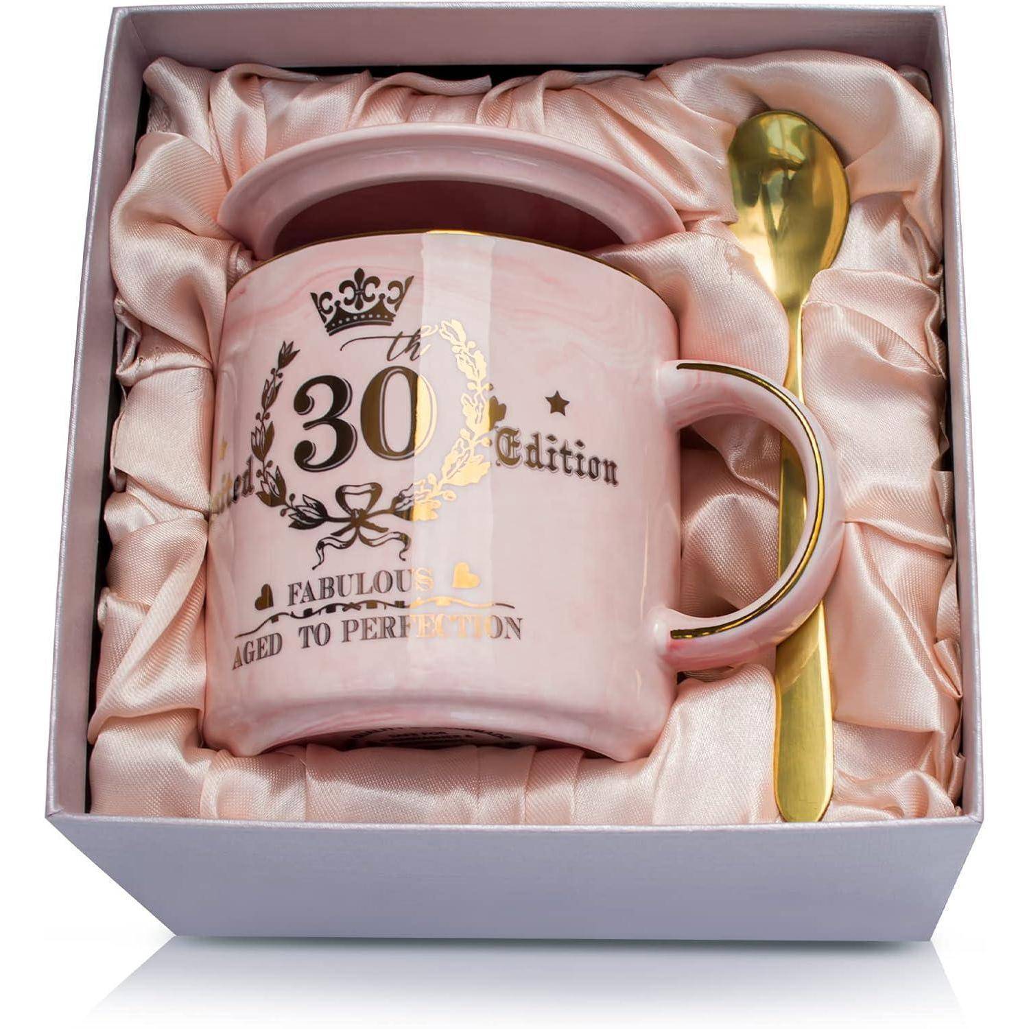 Tasse Keramik 400ml Golddruck Limited Rosa Geschenk Zum 30. Geburtstag