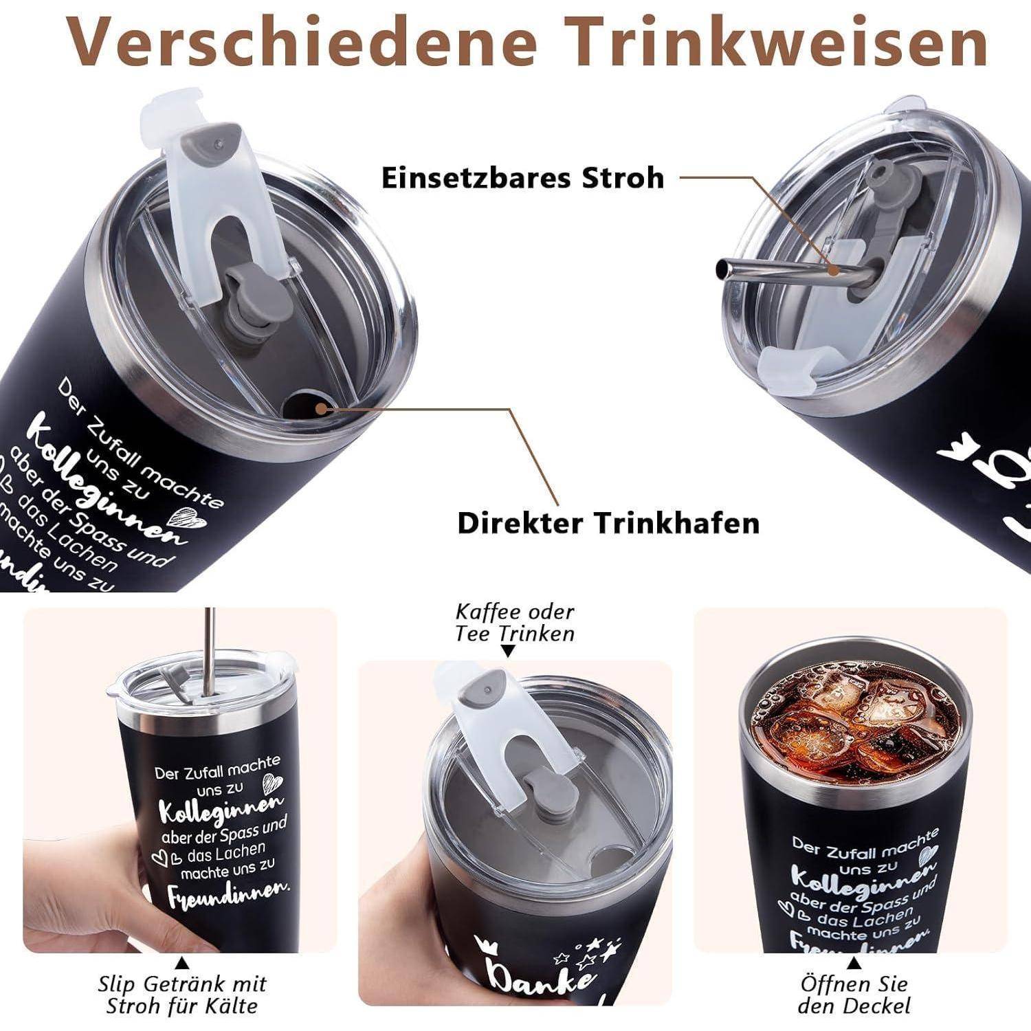 Thermobecher 20 oz Kaffeebecher Weihnachtsgeschenk Kollegin Kollege