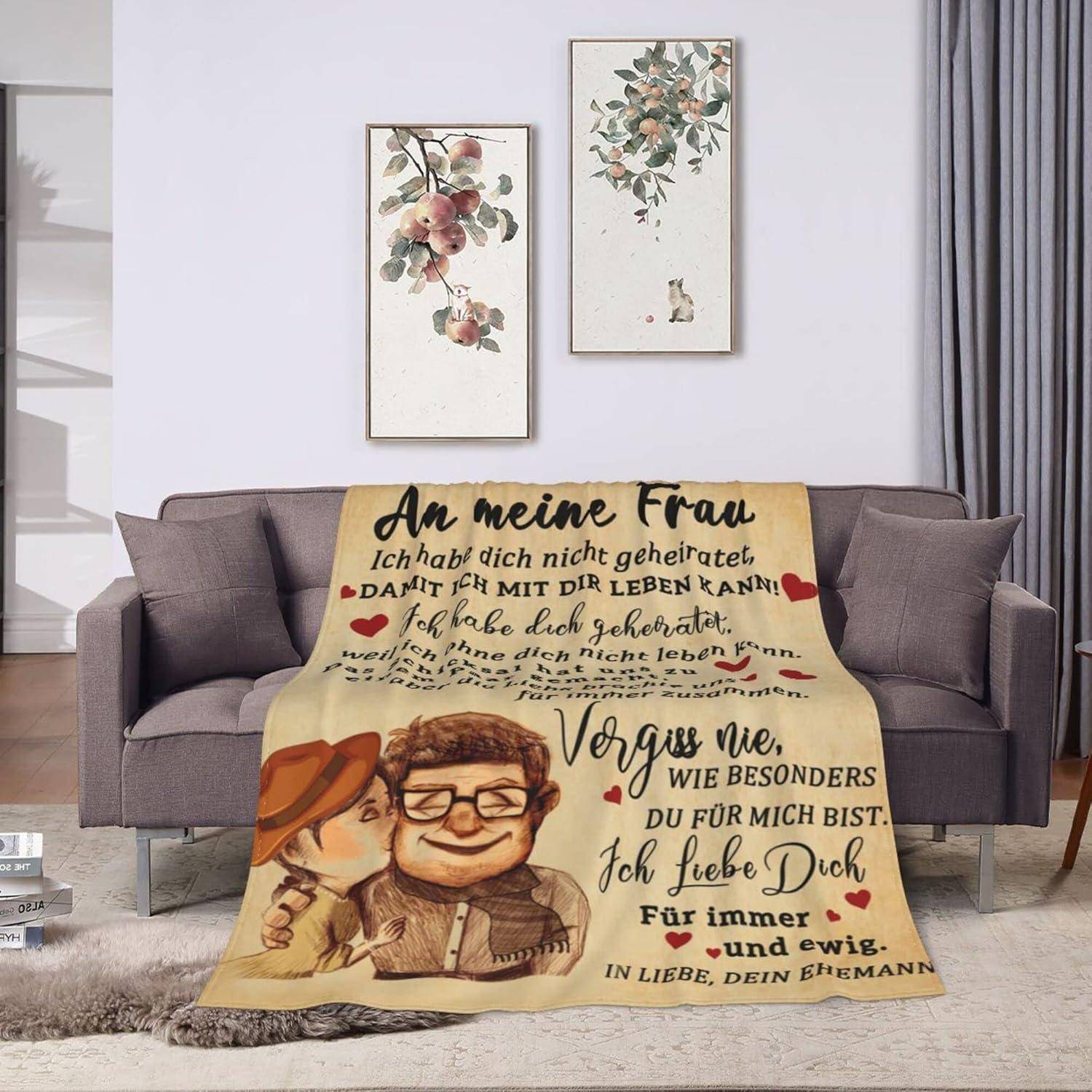 Fleecedecke Hochzeitsgeschenk Frauen Geschenke 02 130x150cm