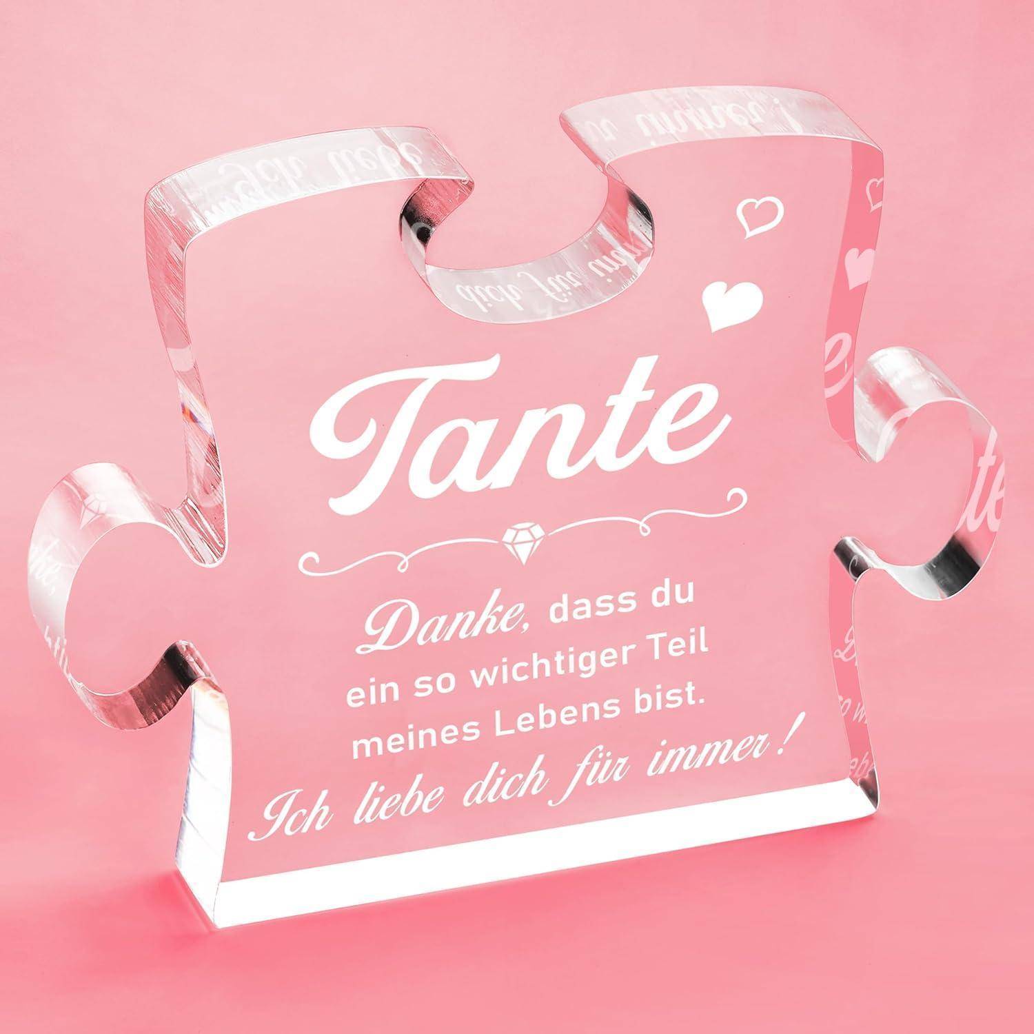 Puzzle Acryl Geschenk Geburtstag Muttertag Tante