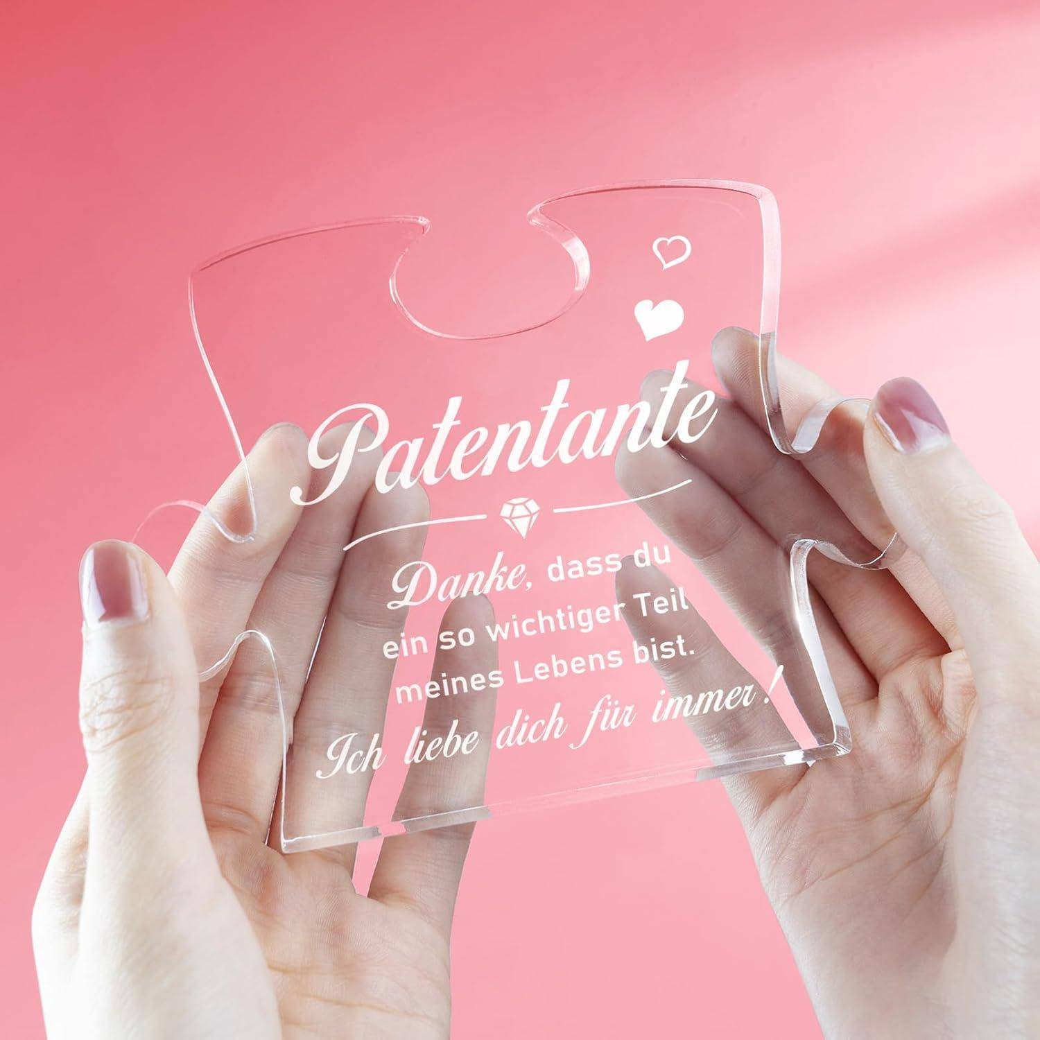 Puzzle Acryl Patin Geschenk Patentante