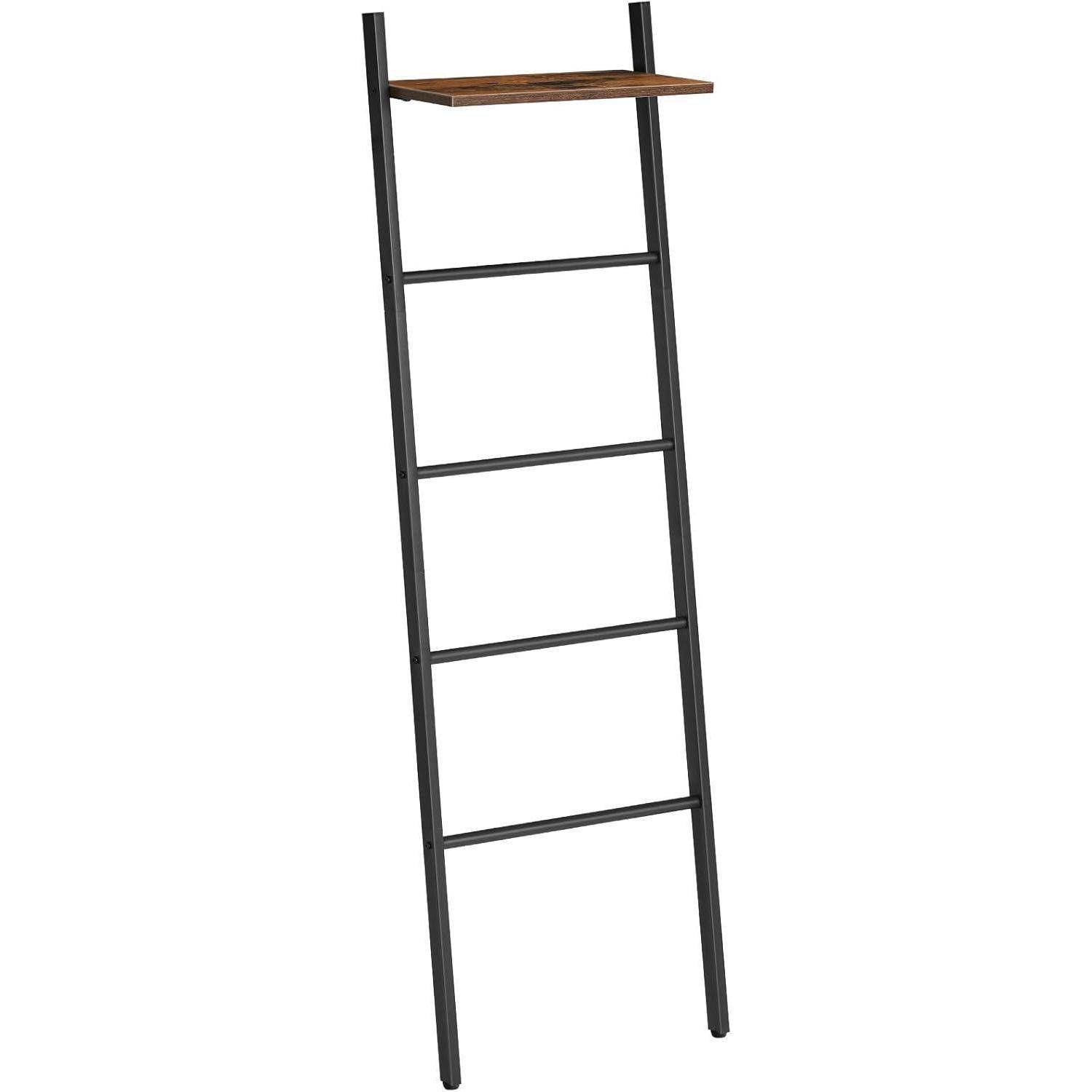 Handtuchleiter 5 Ebenen mit Ablage Industriestil platzsparend