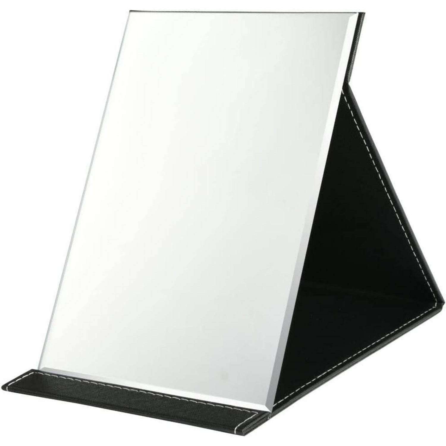 Reisespiegel Klappbar Tragbar Makeup Handheld Schwarz 26L x 26B cm