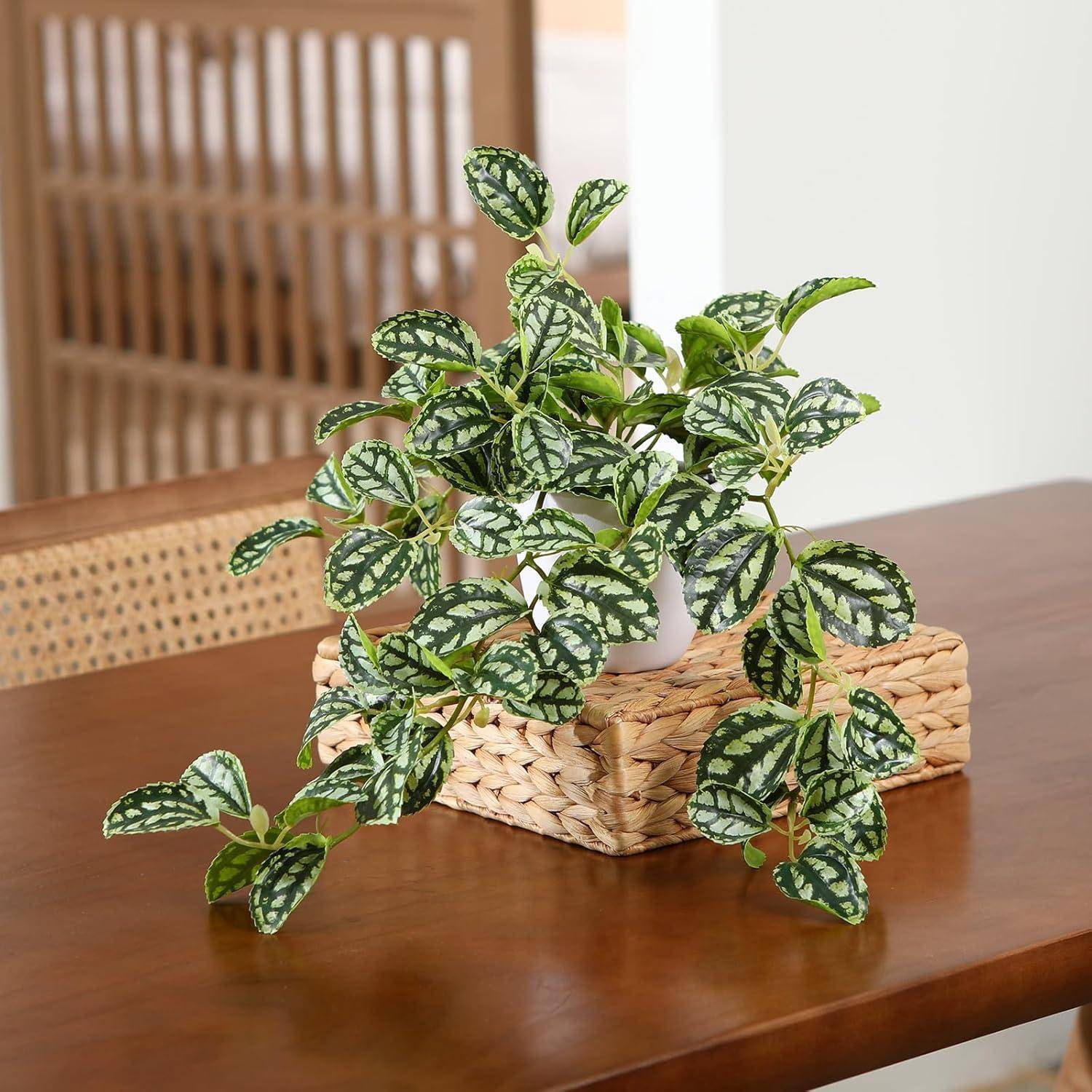 Kunstpflanze 38cm Deko Wohnzimmer Balkon Tischdeko 1 Stück dunkelgrün