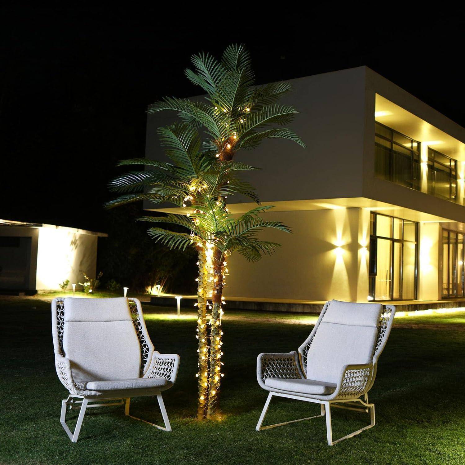 Künstliche Palme UV Goldrattan Terrasse Pool Innenraum 300 cm