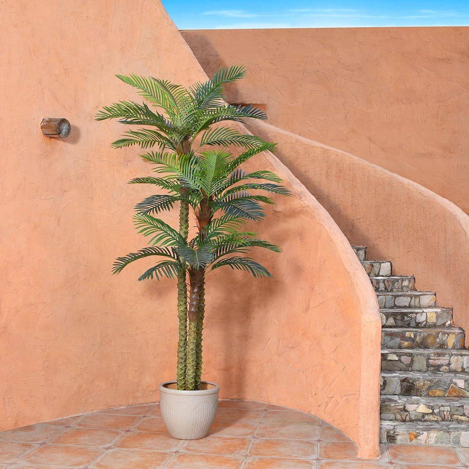 Künstliche Palme UV Goldrattan Terrasse Pool Innenraum 300 cm