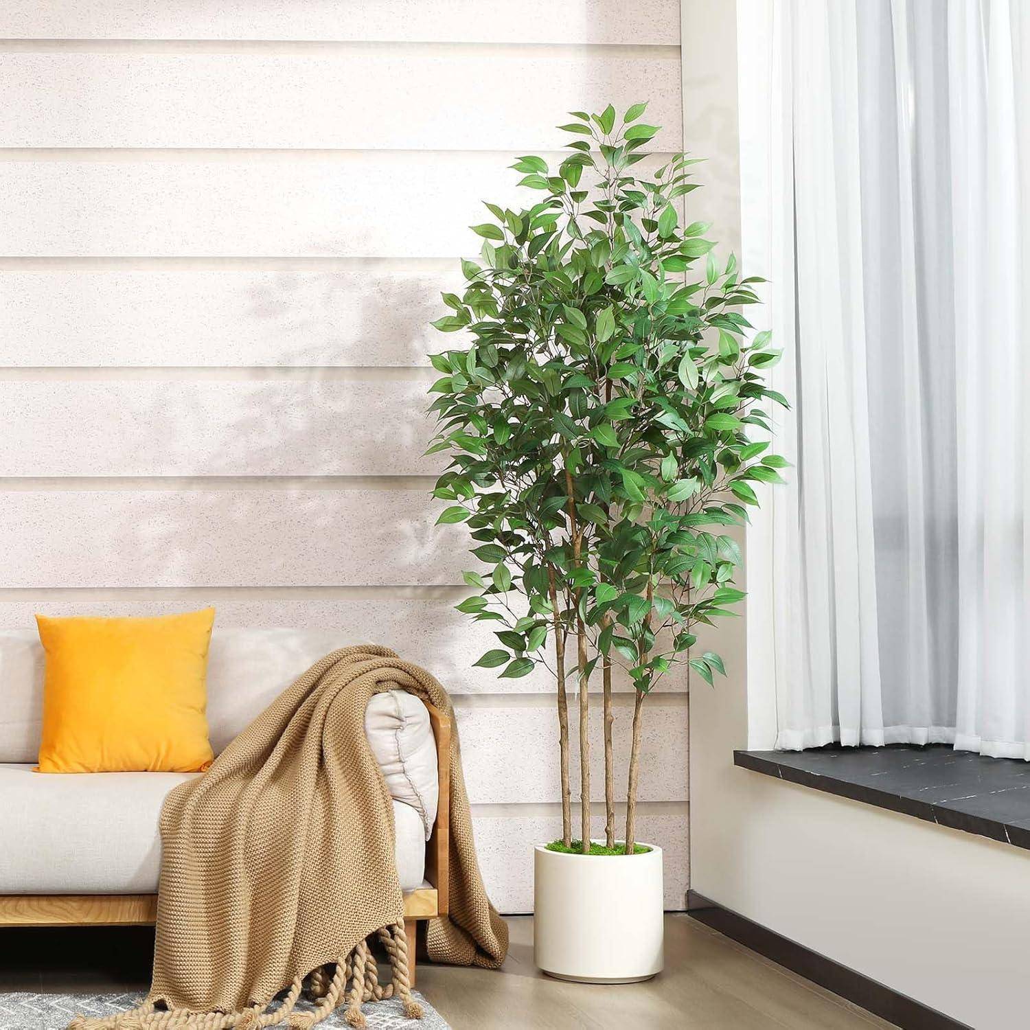 Künstliche Pflanzen Ficus Seidenpflanze Pflanzgefäß 1 180 cm