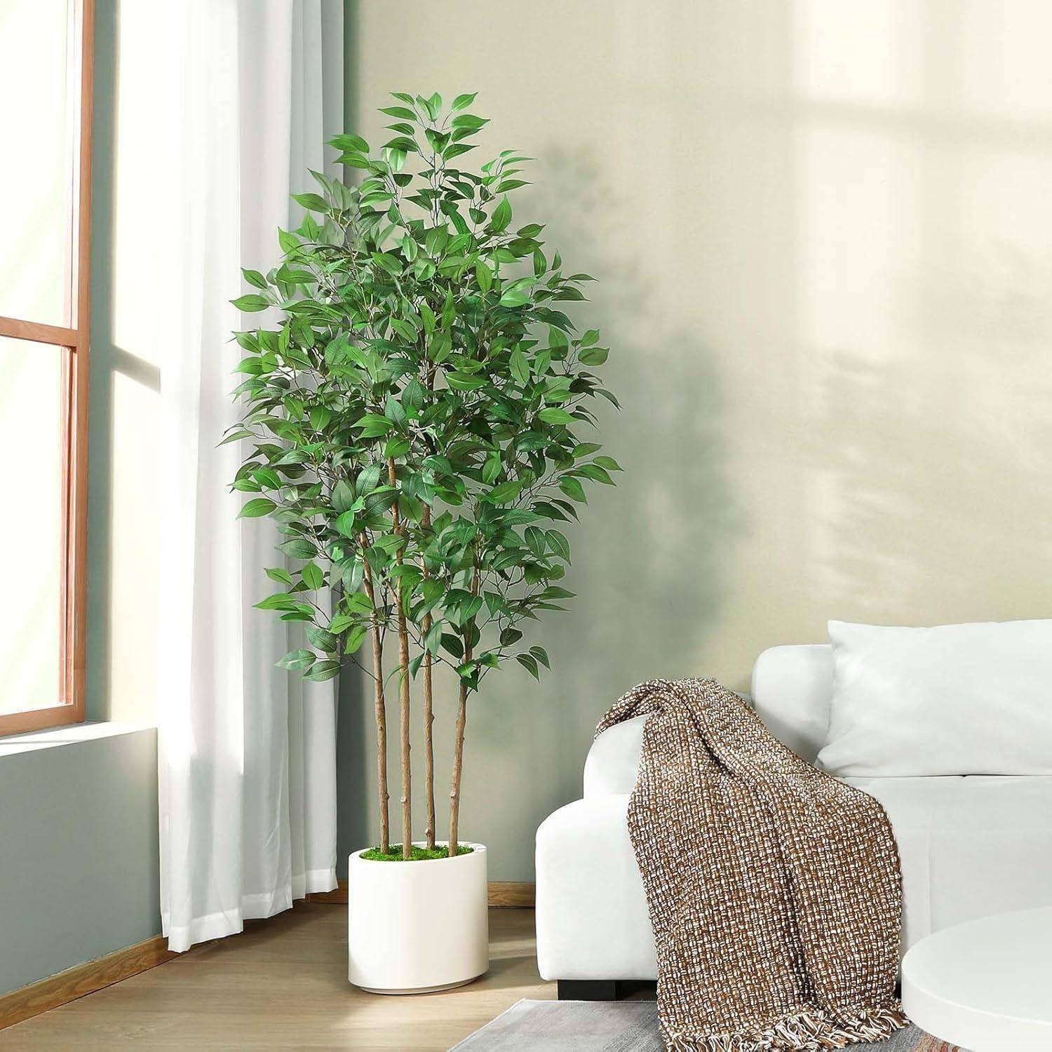 Künstliche Pflanzen Ficus Seidenpflanze Pflanzgefäß 1 180 cm