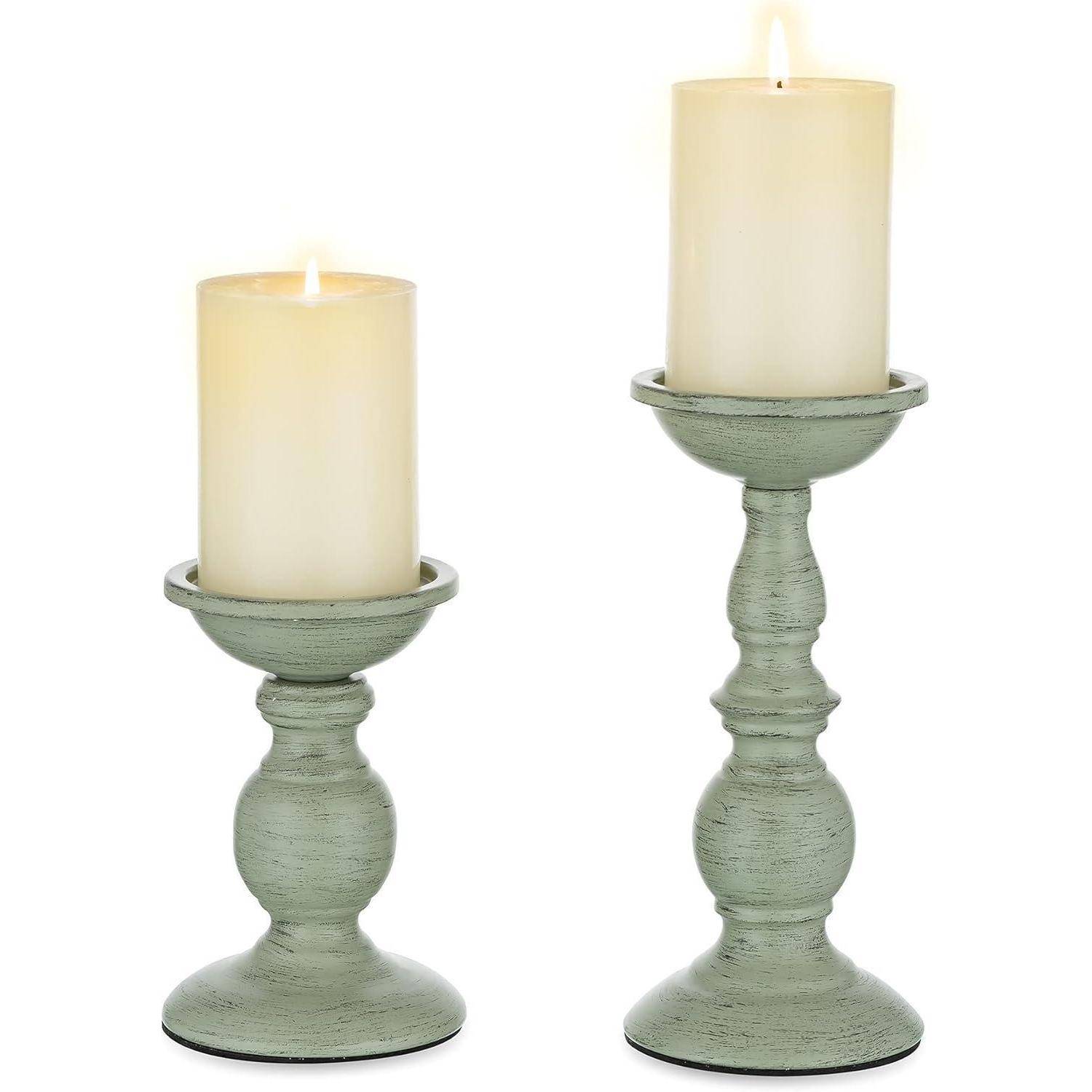 Kerzenständer Metall Tischdeko Hochzeit Wohnzimmer Blau Klein+Groß