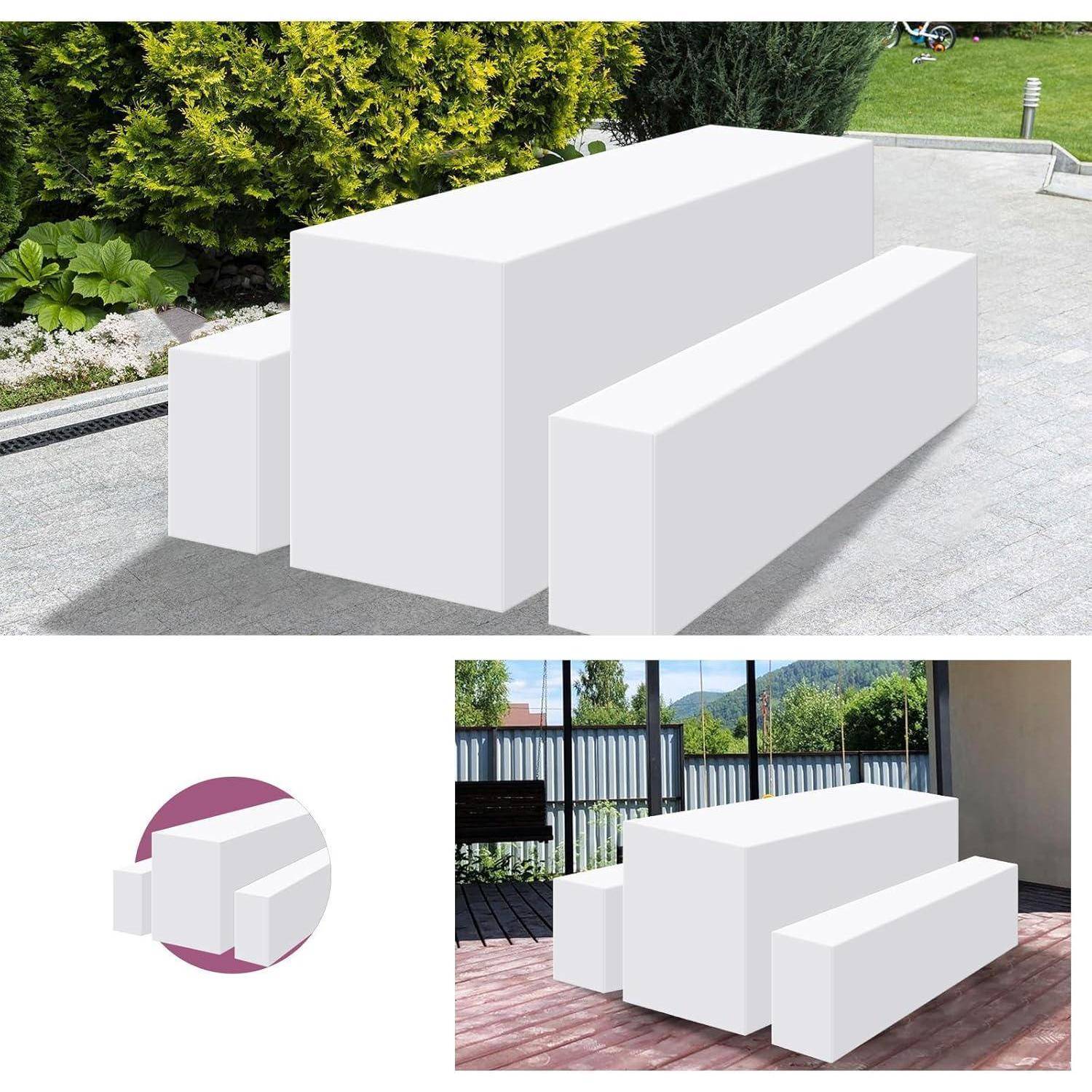 Biertischhussen Bierbankhusse Tischdecken Weiß 70cm-Set of 1