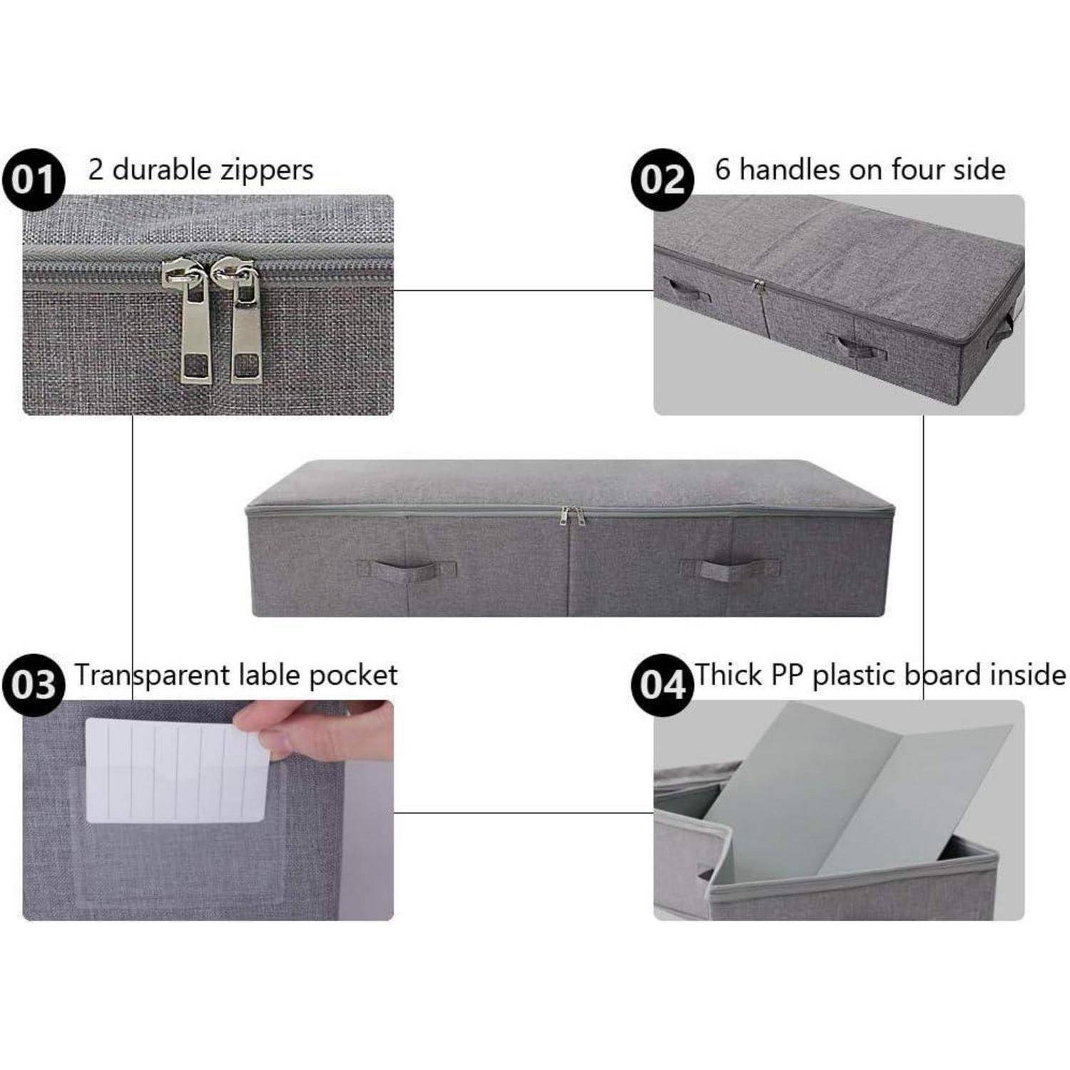 Schuhbox Kunststoff Deckel Staubdicht 100*43*18cm Dunkelgrau 1 Packung