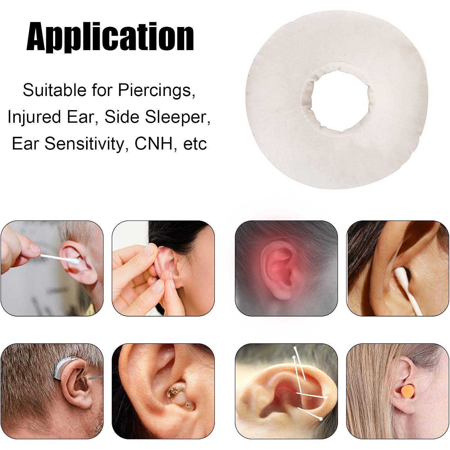 Kissen Piercing Donut Ohrkissen Seitenschläfer Ohrenschmerzen Beige