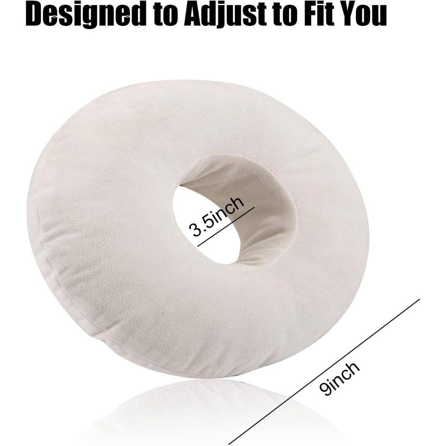 Kissen Piercing Donut Ohrkissen Seitenschläfer Ohrenschmerzen Beige