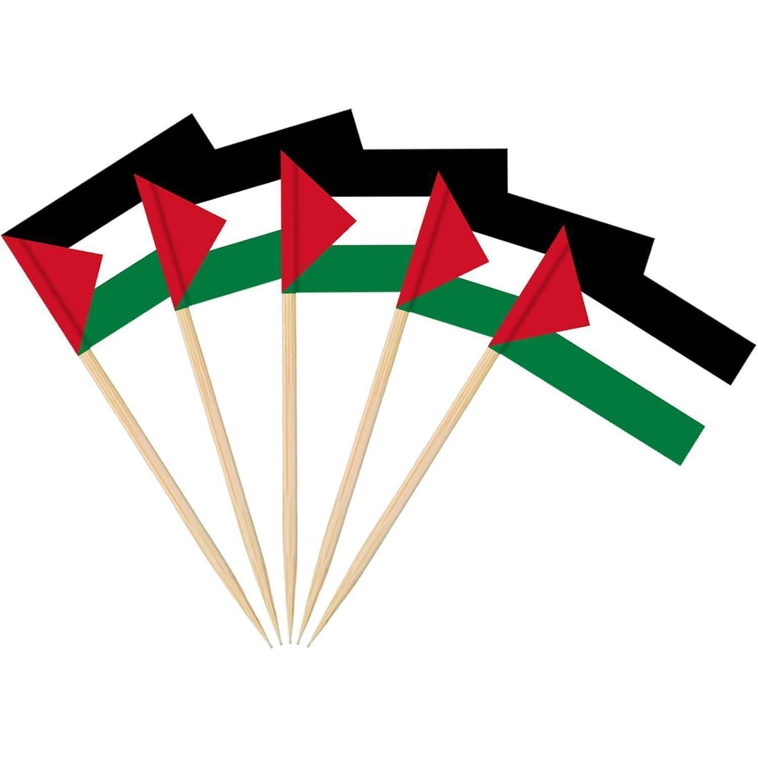 Zahnstocherflagge Palästina Zahnstocher Flagge 200 Stück