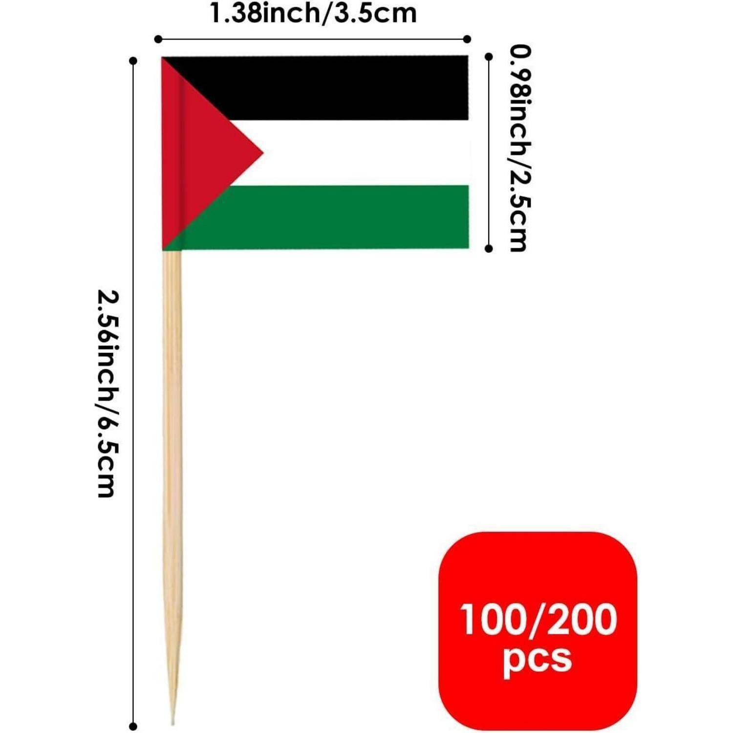 Zahnstocherflagge Palästina Zahnstocher Flagge 200 Stück