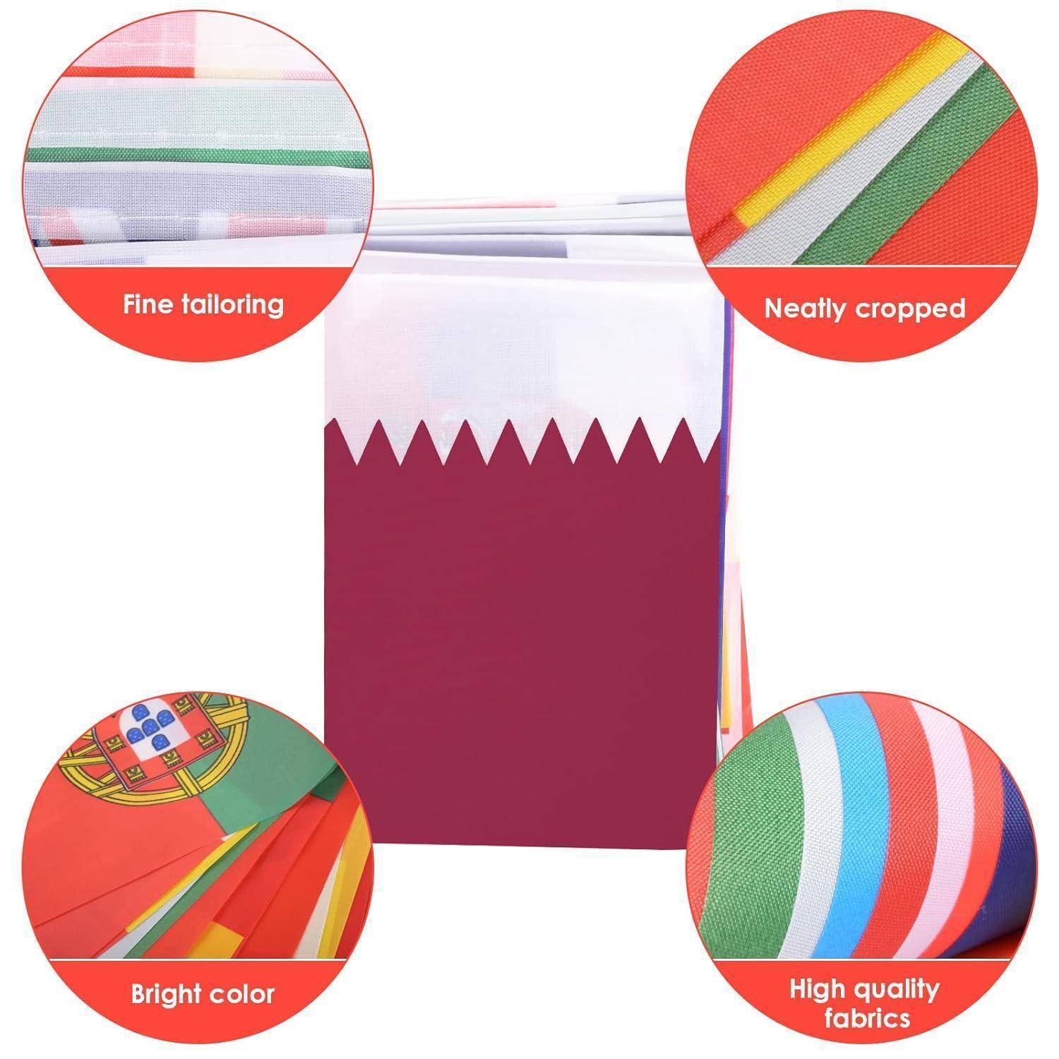 Eine Papiertasche, die mit vier kreisförmigen Einblendungen präsentiert wird: ‚Feine Maßschneiderei', ‚Präzise geschnitten', ‚Leuchtende Farbe', ‚Hochwertige Stoffe'.