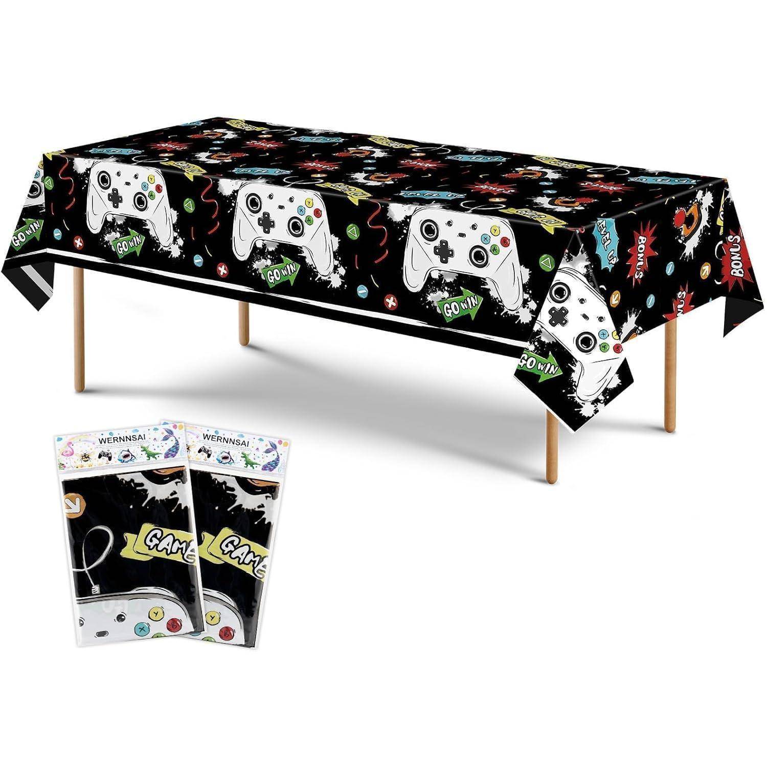 Tischdecke Videospiel Party 2er 137x274cm 2 Schwarzer Gamecontroller-2