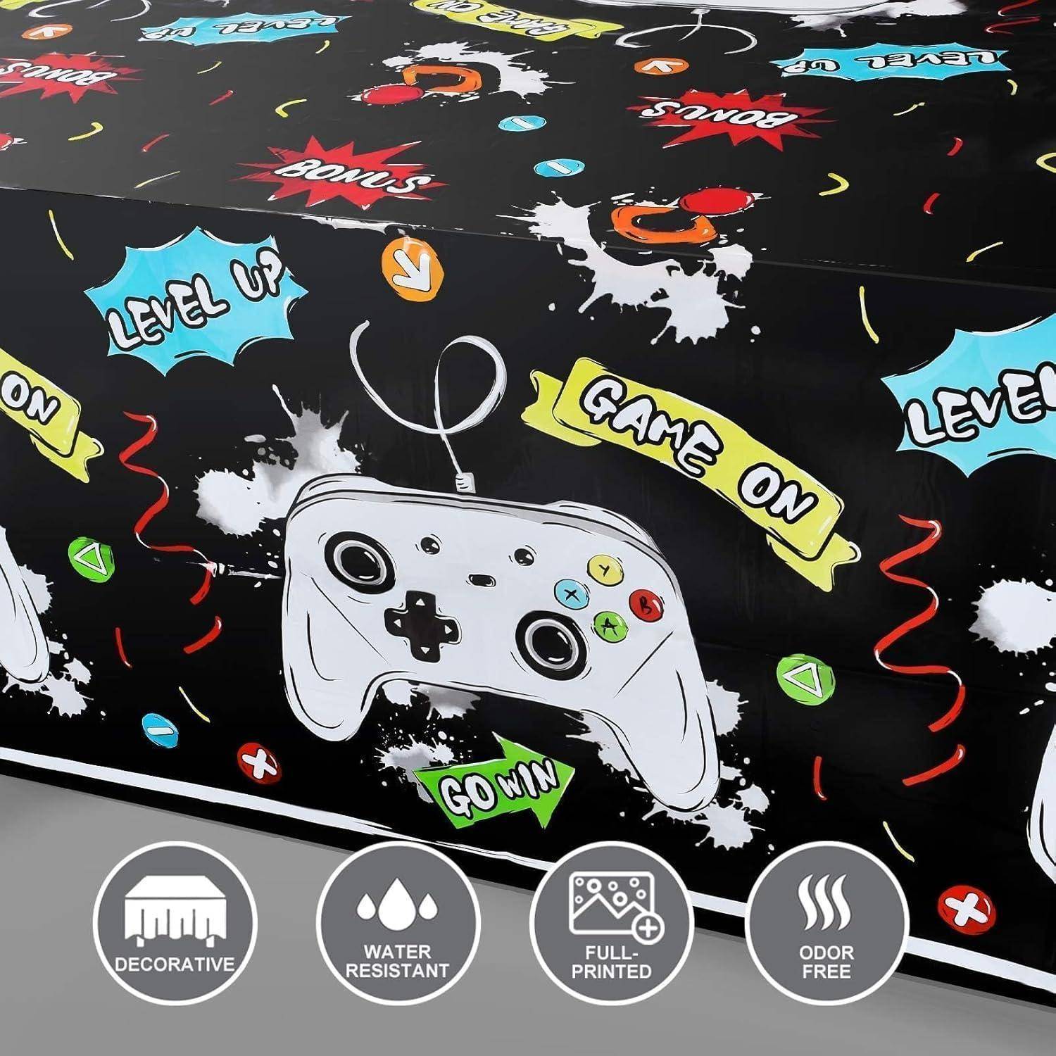 Tischdecke Videospiel Party 2er 137x274cm 2 Schwarzer Gamecontroller-2