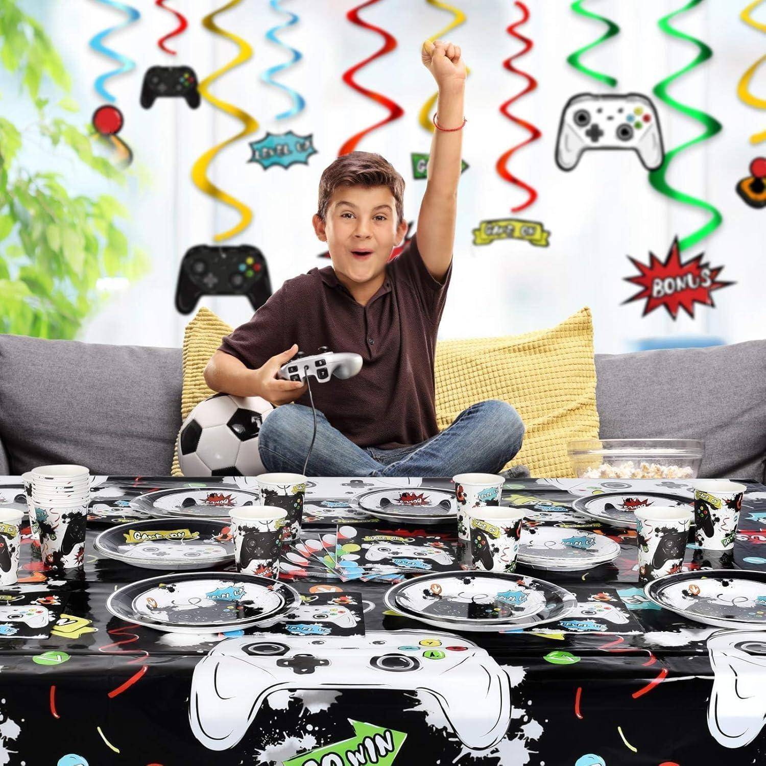 Tischdecke Videospiel Party 2er 137x274cm 2 Schwarzer Gamecontroller-2