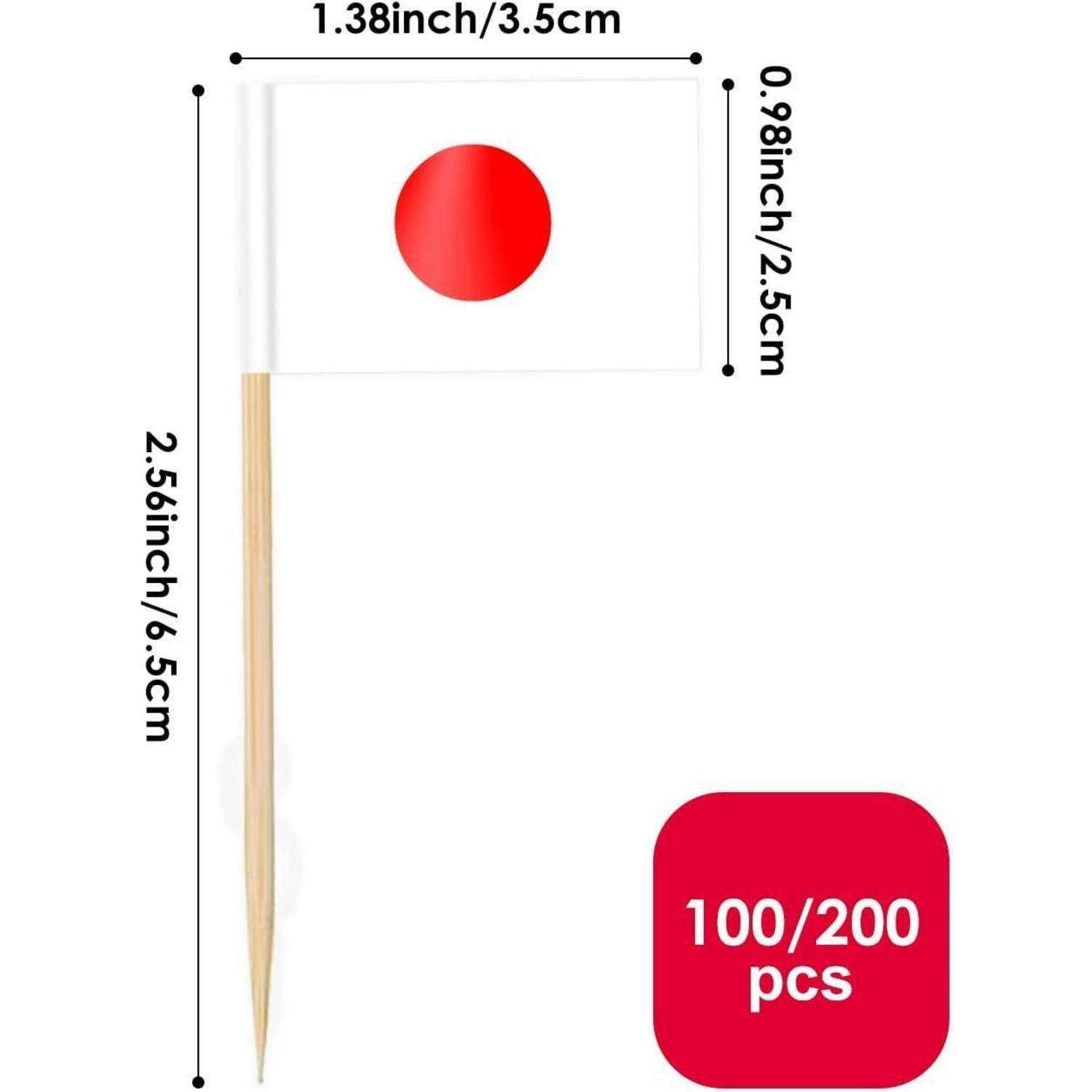 Zahnstocher Fähnchen Japan Japan Zahnstocher Flagge 200 Stück