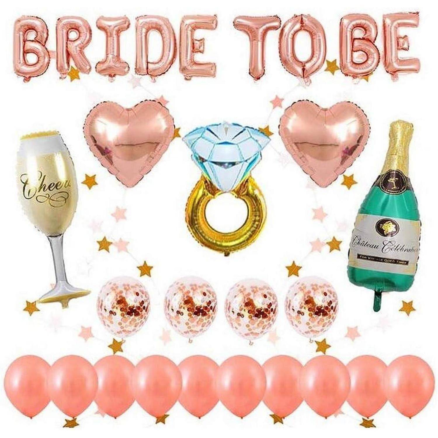 JGA-Partydekoration: roségoldene 