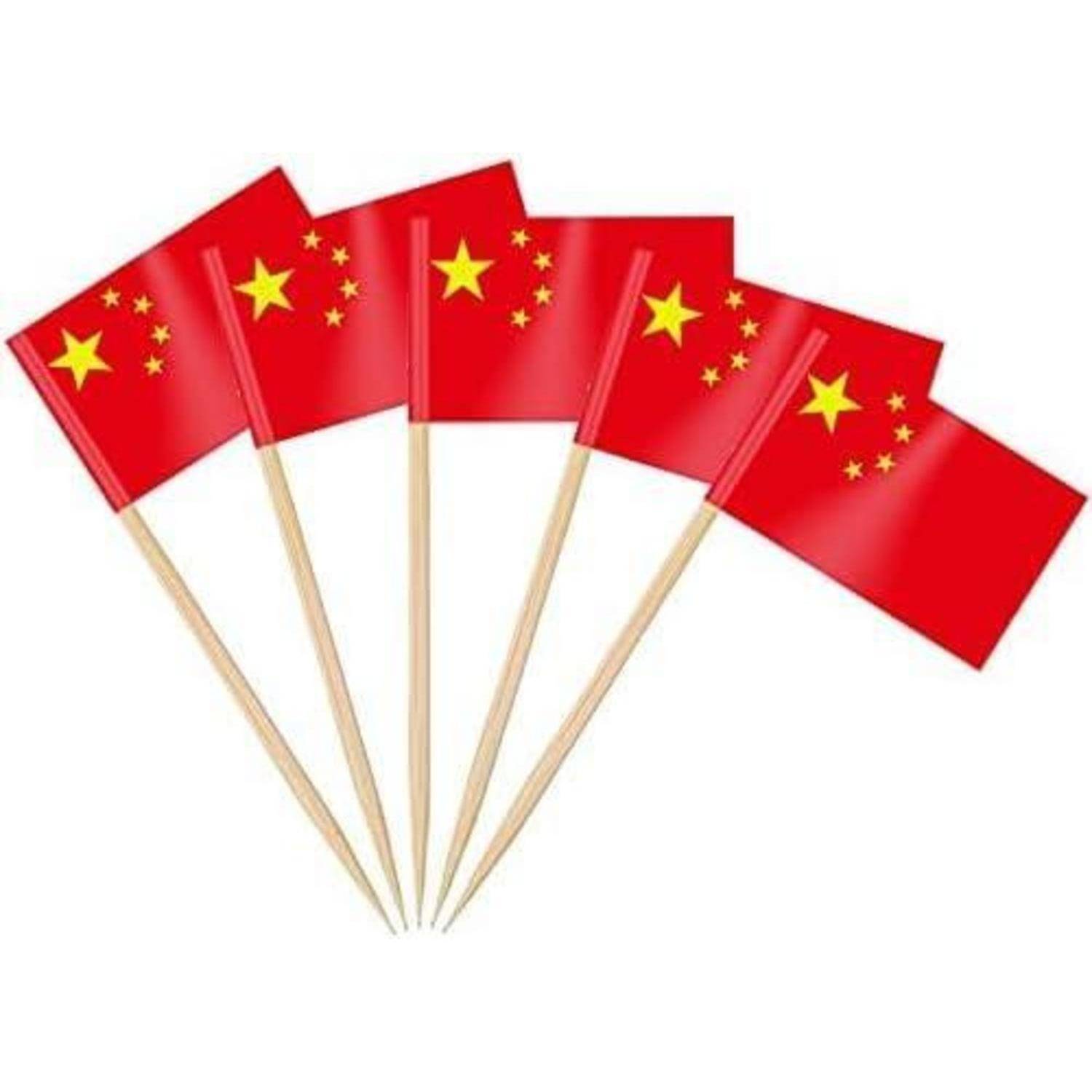 Zahnstocher Flaggen China Deko Chinesisch Zahnstocher Flagge 100 Stück