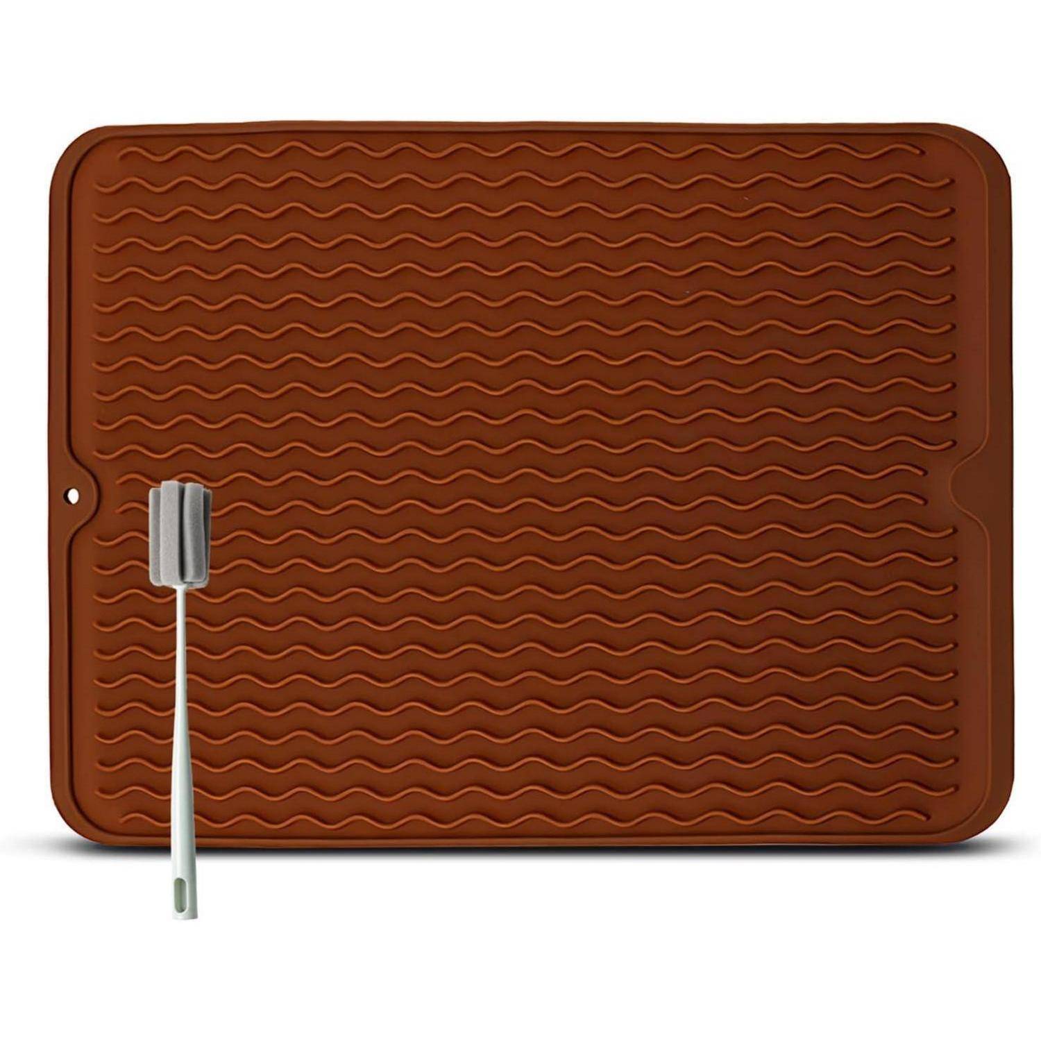 Abtropfmatte Silikon Geschirr BPAfrei 40x30cm Ecru 40 x 30 cm