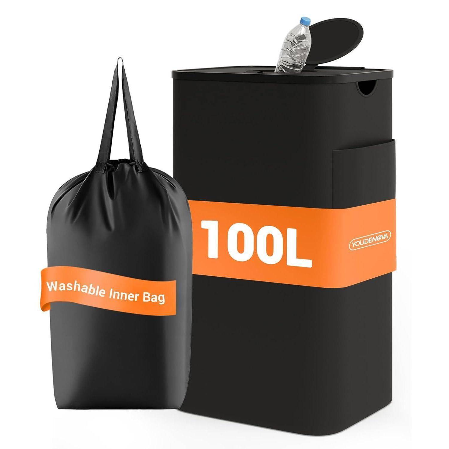 Sammelbehälter Pfandflaschen Flaschensammler Altglas Schwarz 100L