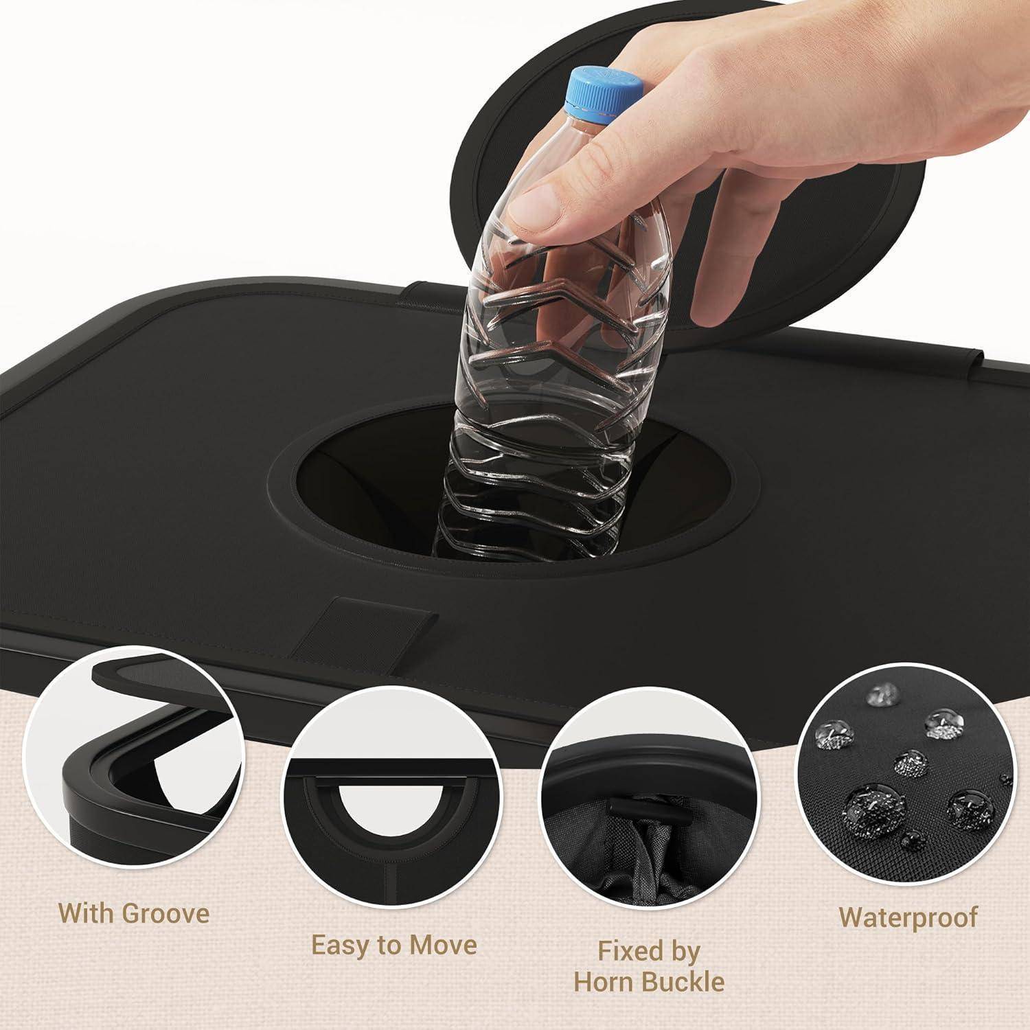 Sammelbehälter Pfandflaschen Flaschensammler Altglas Schwarz 100L