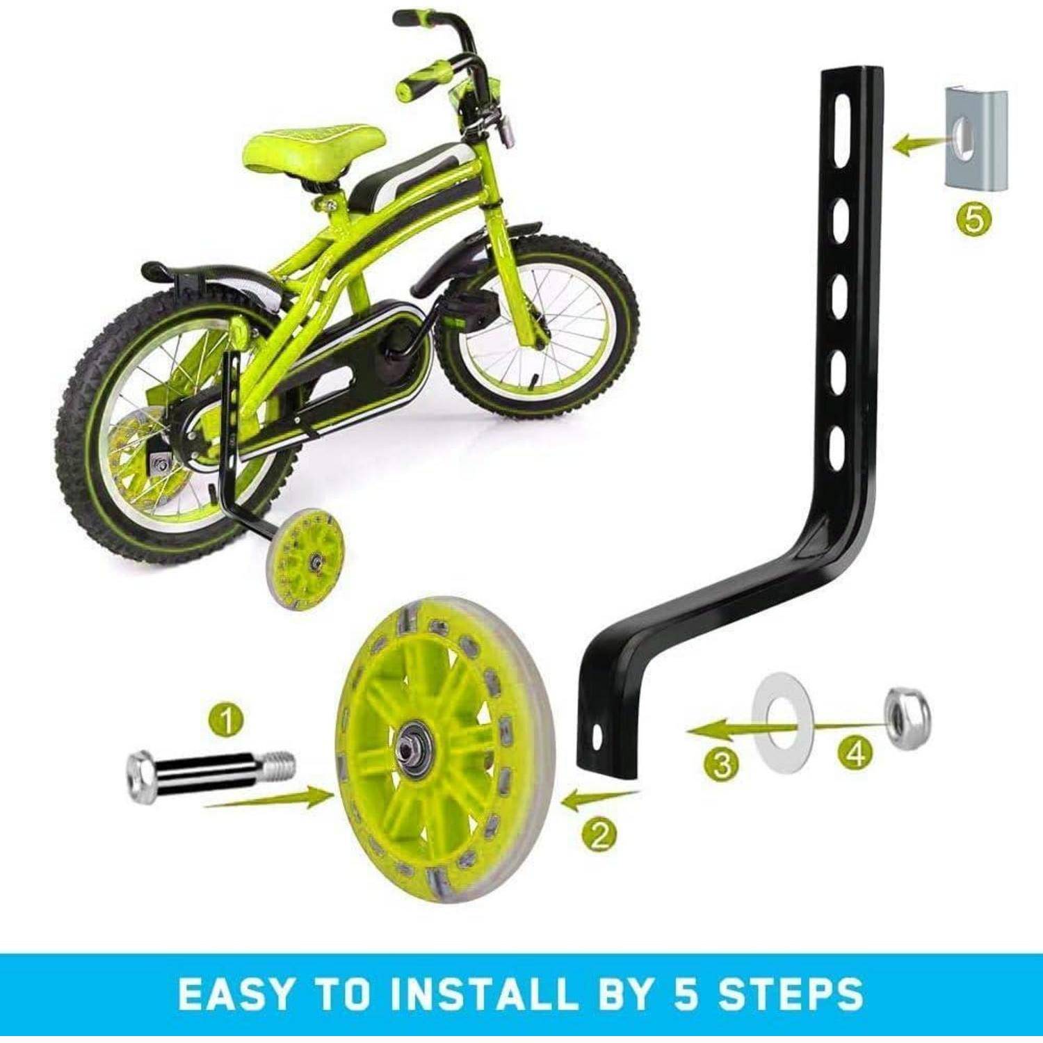 Stützräder Kinderfahrrad Erwachsene Universal Hilfsräder Gelb 1PCS
