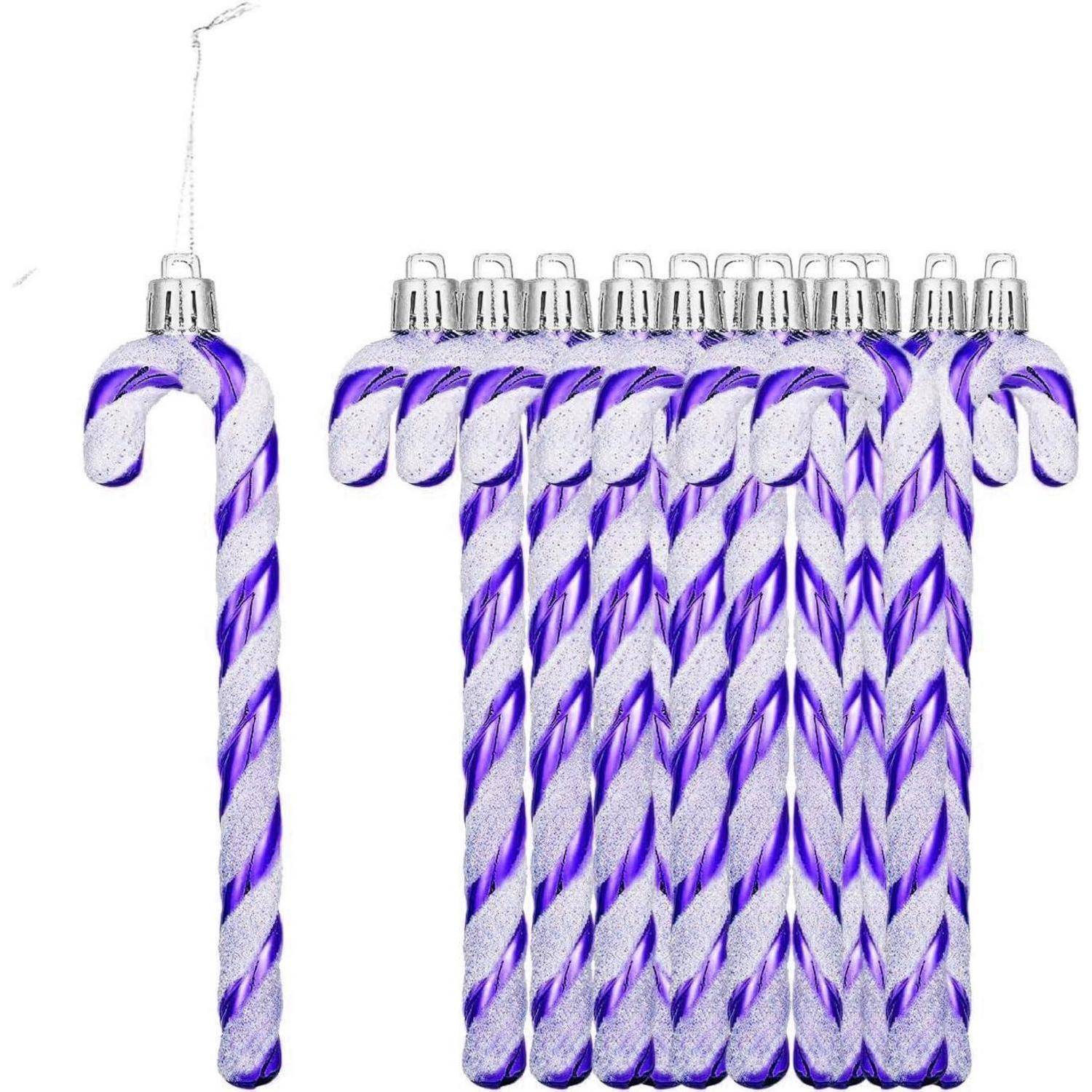 Weihnachtsbaumschmuck Zuckerstange Kunststoff Ornament 12er Violett
