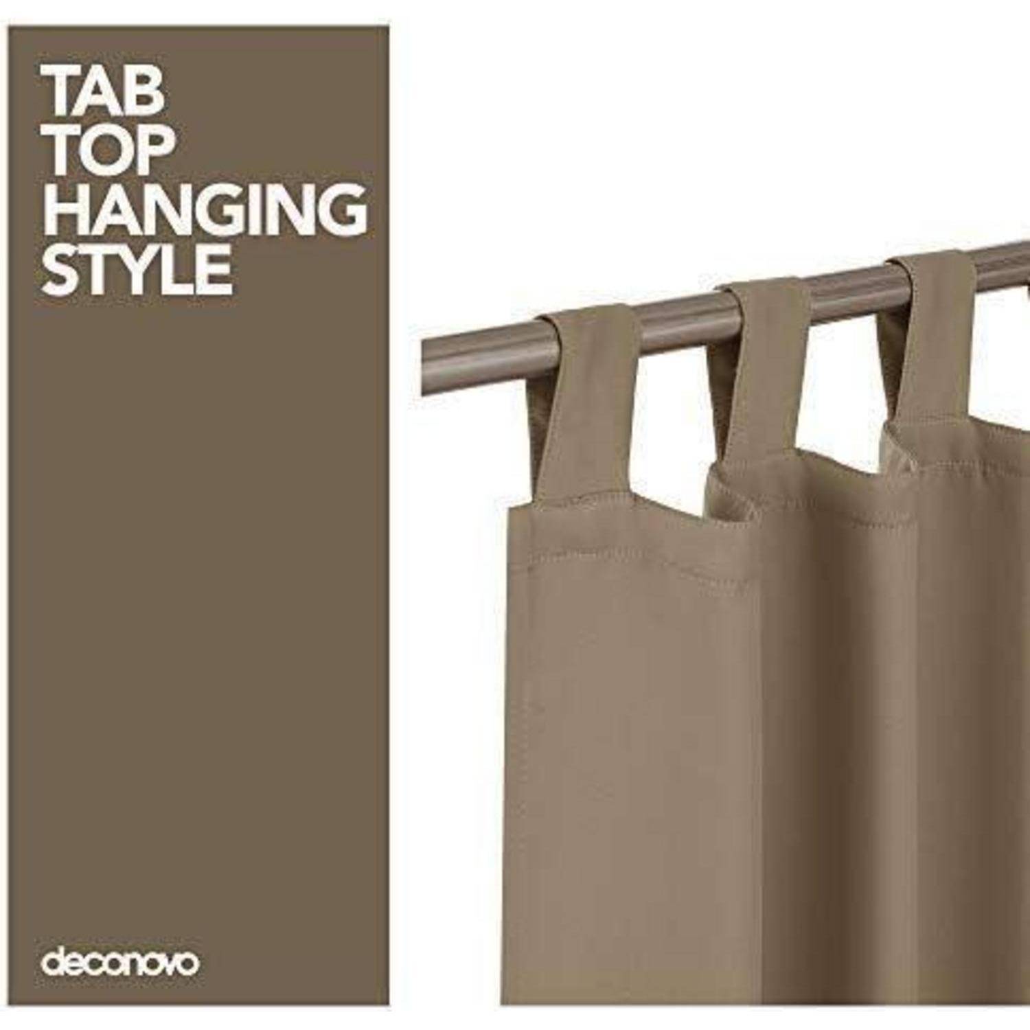 Vorhang Verdunkelung Thermo Lärmschutz H220 x B140 cm (2er Pack) Taupe