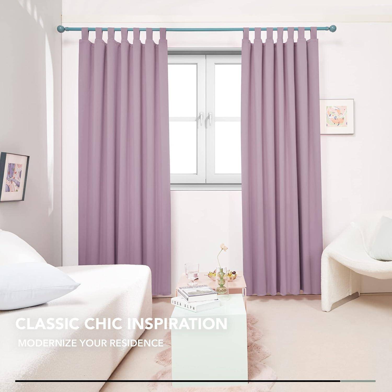 Vorhang Verdunkelung Lärmschutz H245 x B140 cm (2er Pack) Hellpink