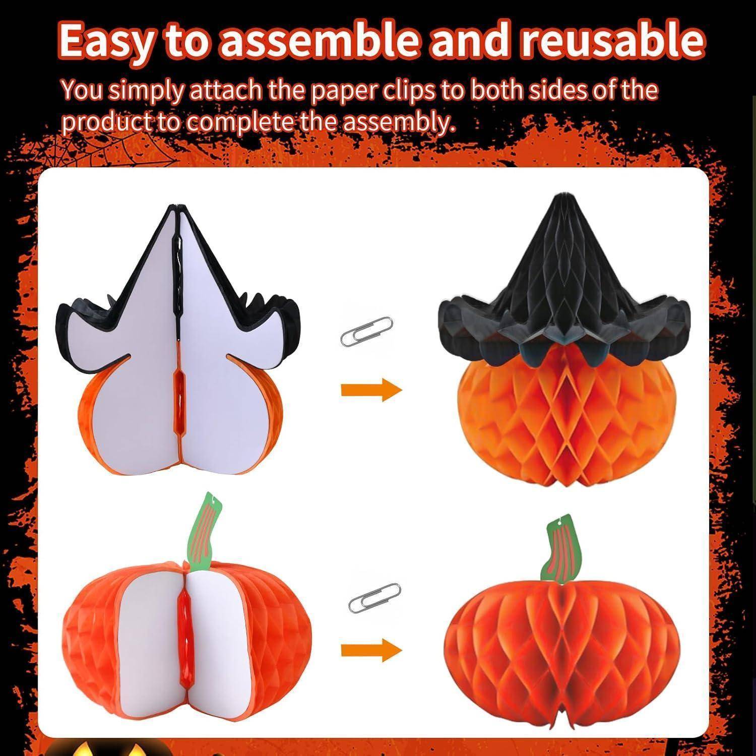 Deko Halloween Girlande Hängende Wabenkugeln Halloween Deko Set Stil 2