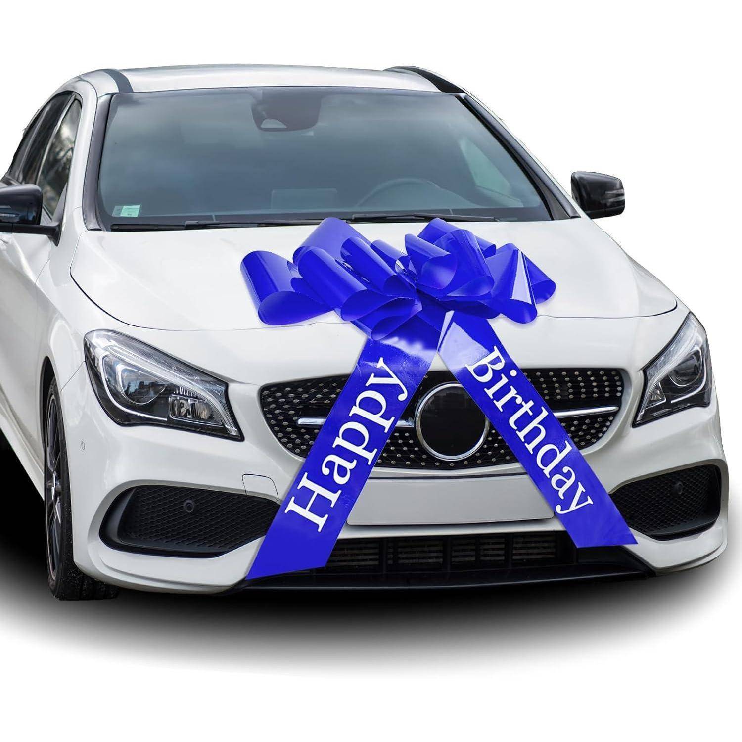 Autoschleife Schleife Geschenkschleife 23inches Blau Happy Birthday