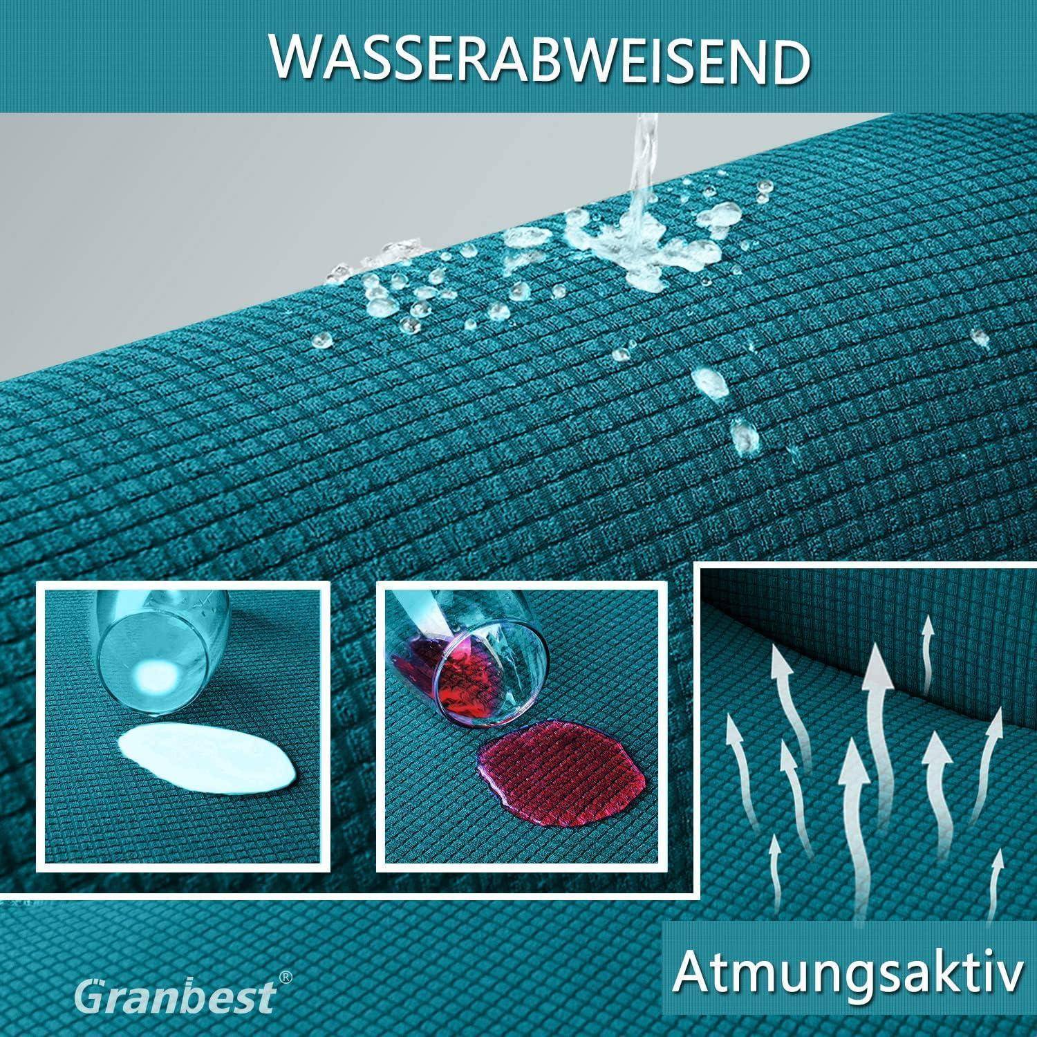 Futon Abdeckung wasserdicht armlos Antirutsch Sofabezug Schwarzgrün