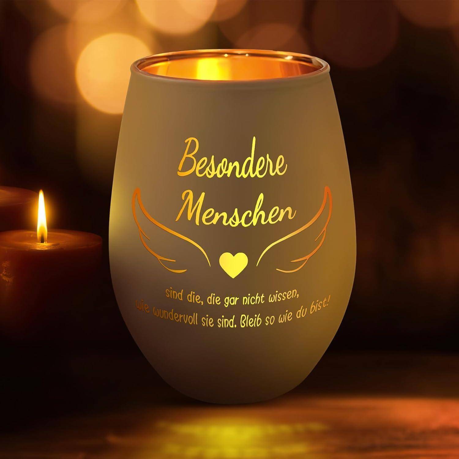 Windlicht Glas Gravur Geschenk Lehrerin Besondere Menschen 1