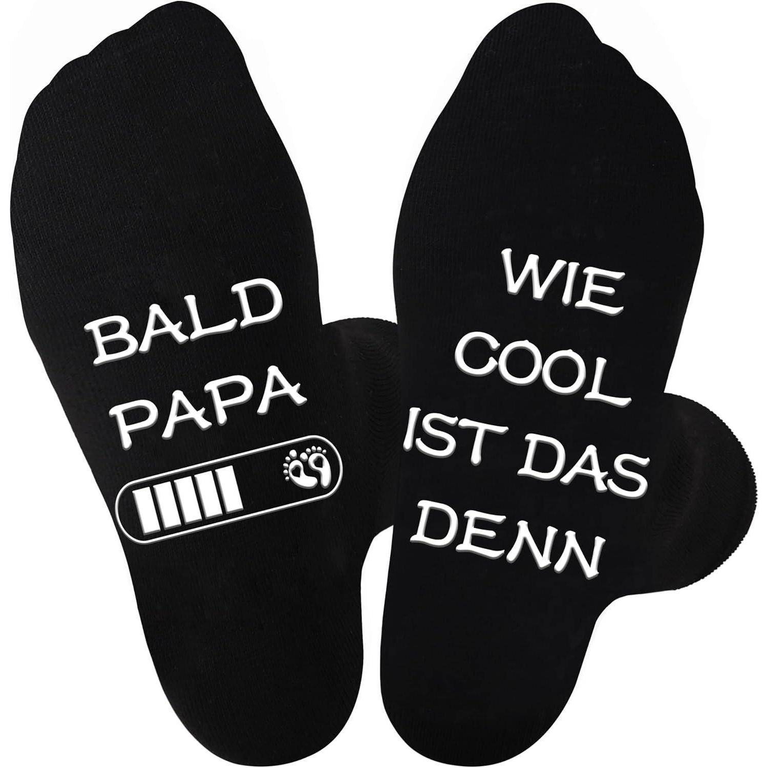 Socken Herren Antirutsch Geschenke Valentinstag Schwarz-Werdender Papa