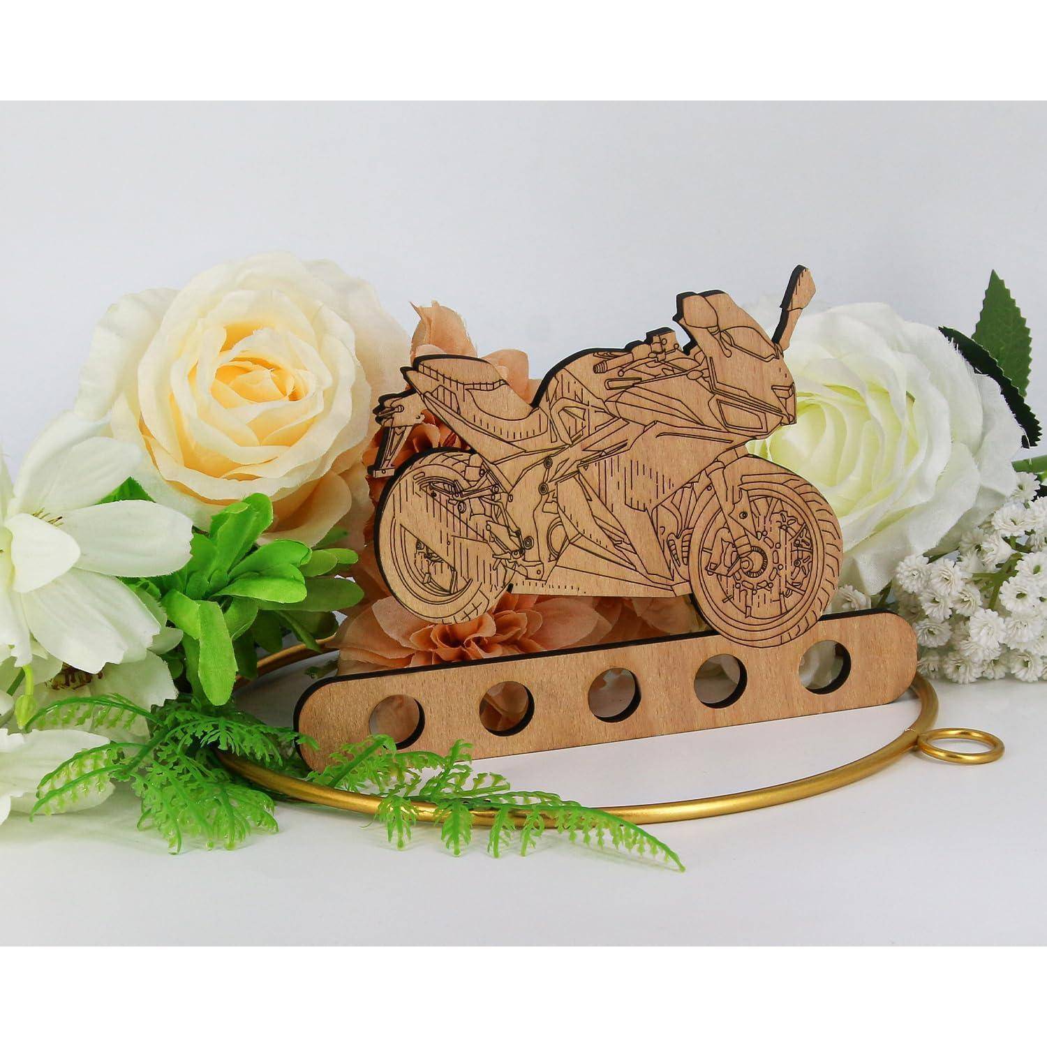 Holzgeschenk Geldgeschenk Rennmaschine Motorrad Motorradfahrer