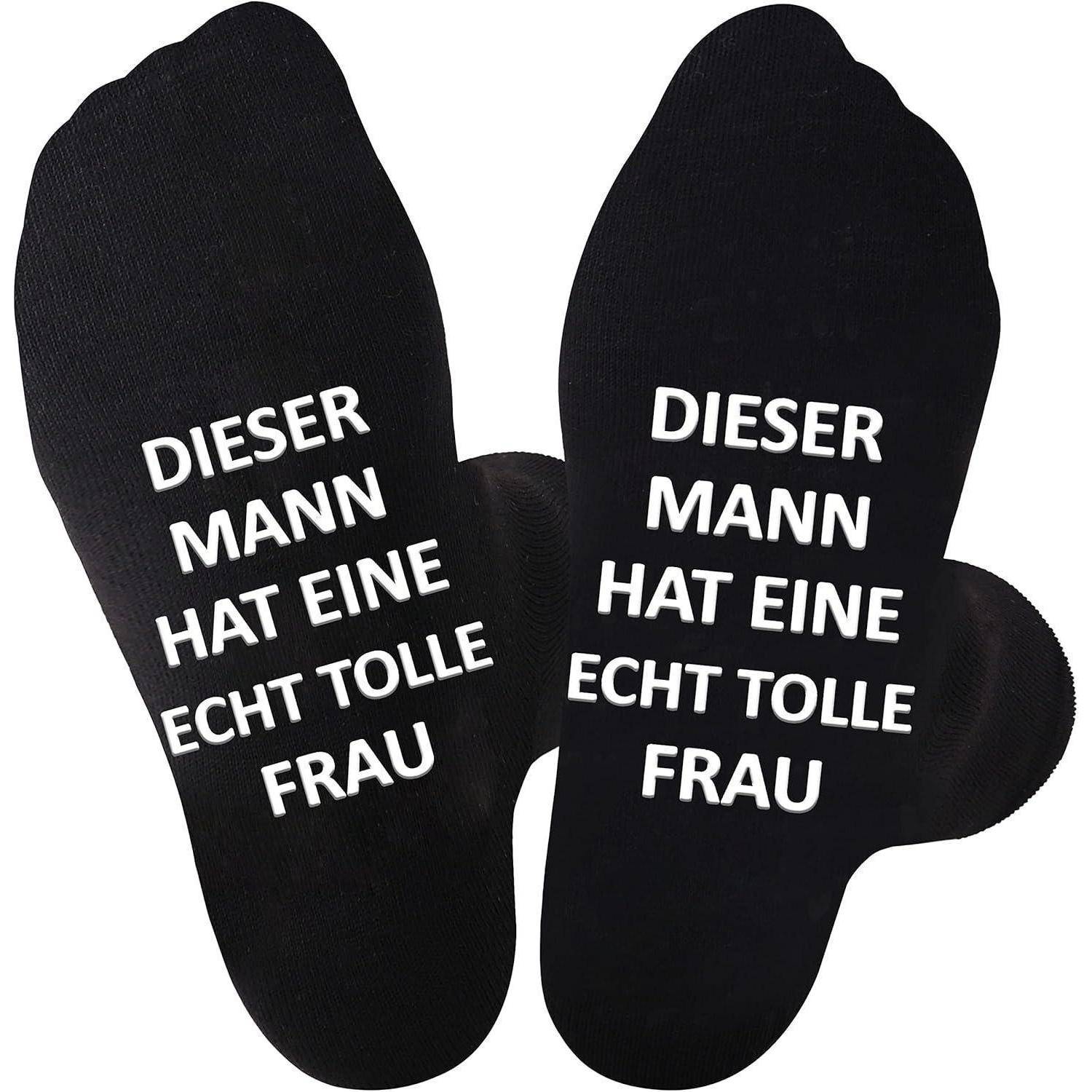 Socken Herren Antirutsch Geschenke Valentinstag Schwarz ehemann