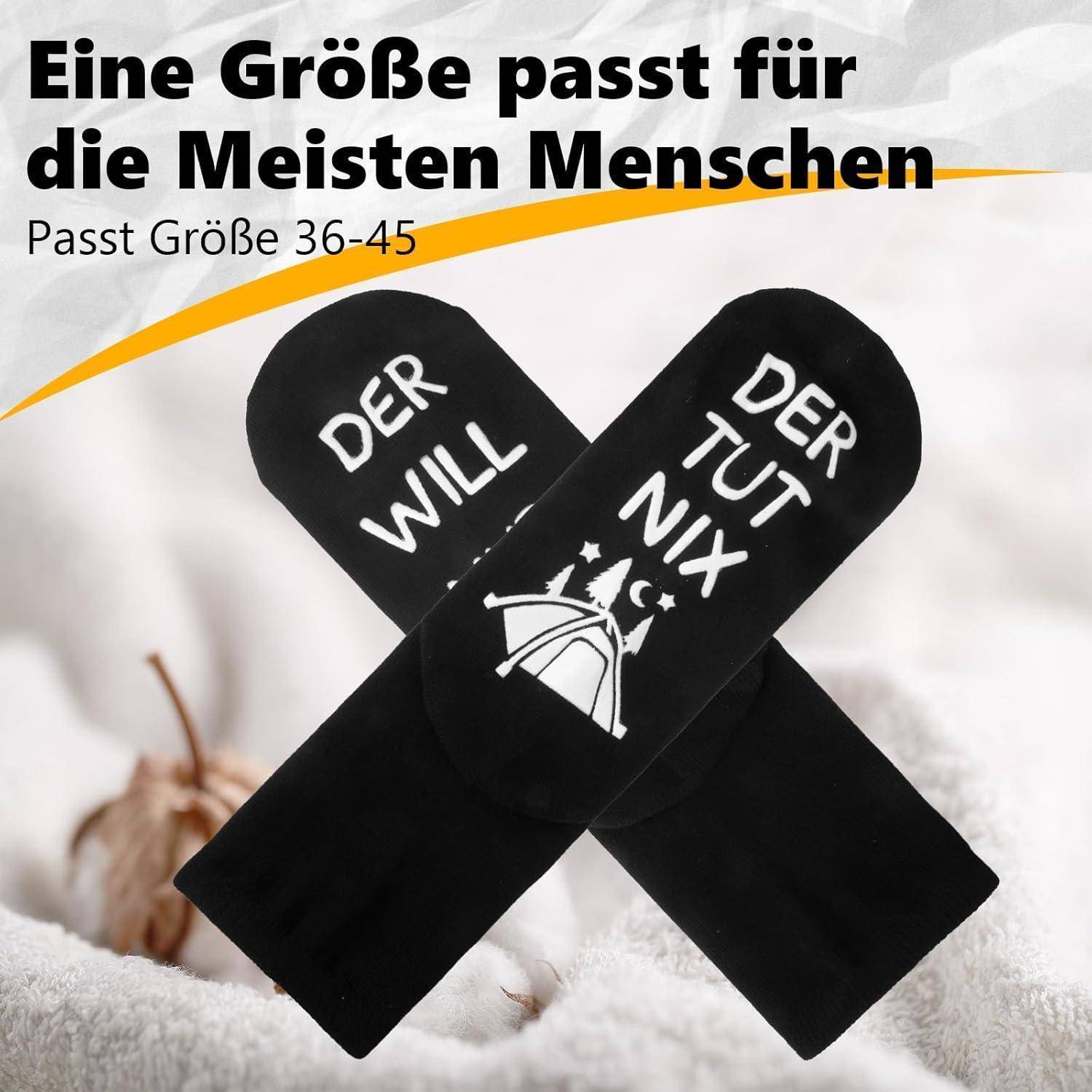 Socken Camping Bier Angeln 36-45 Der Tut Nix, Der Will Nur Campen