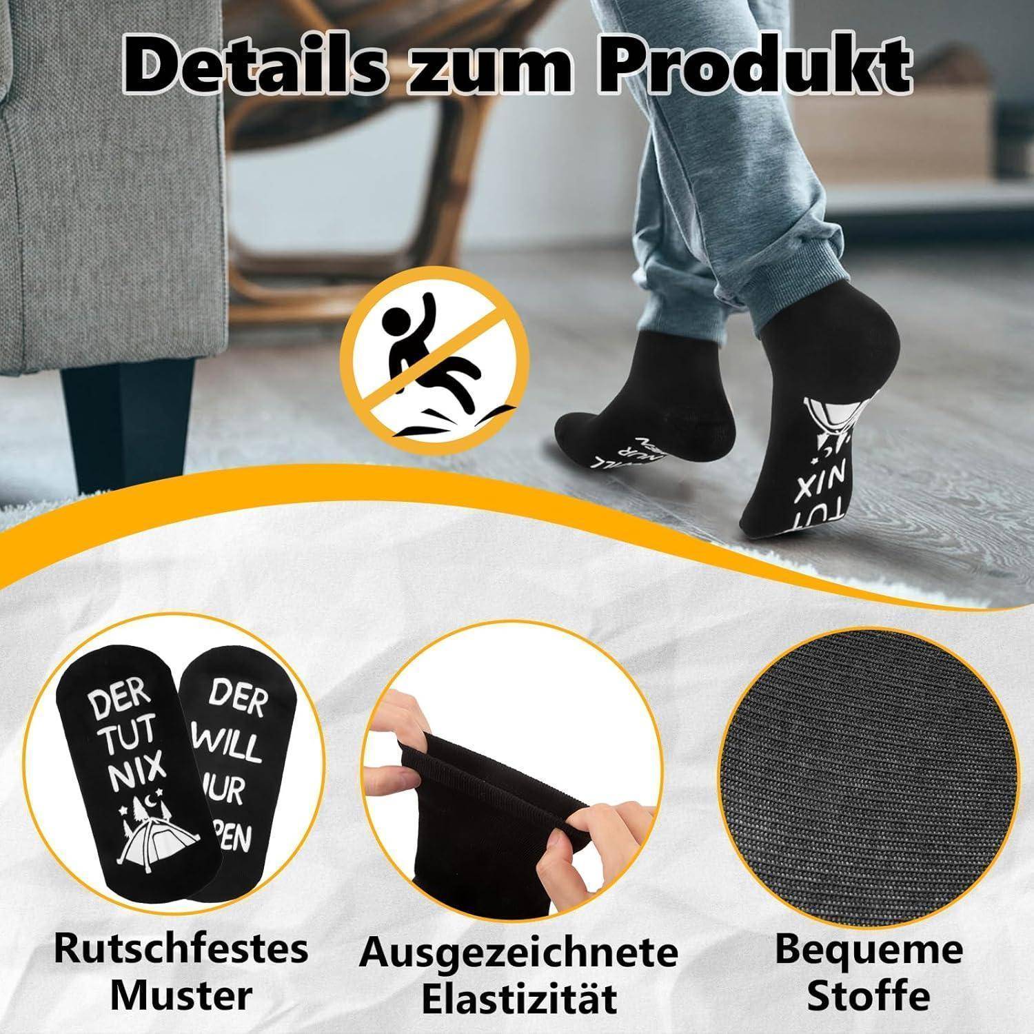 Socken Camping Bier Angeln 36-45 Der Tut Nix, Der Will Nur Campen